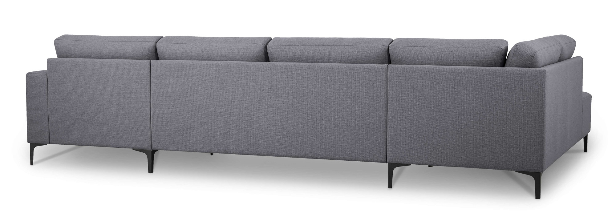Home affaire Wohnlandschaft »Tournon U-Form, XXL Sofa, Breite 333 cm, Webstoff, Chenille«, Designsofa im nordischen Stil, Wellenunterfederung, Metallfüße