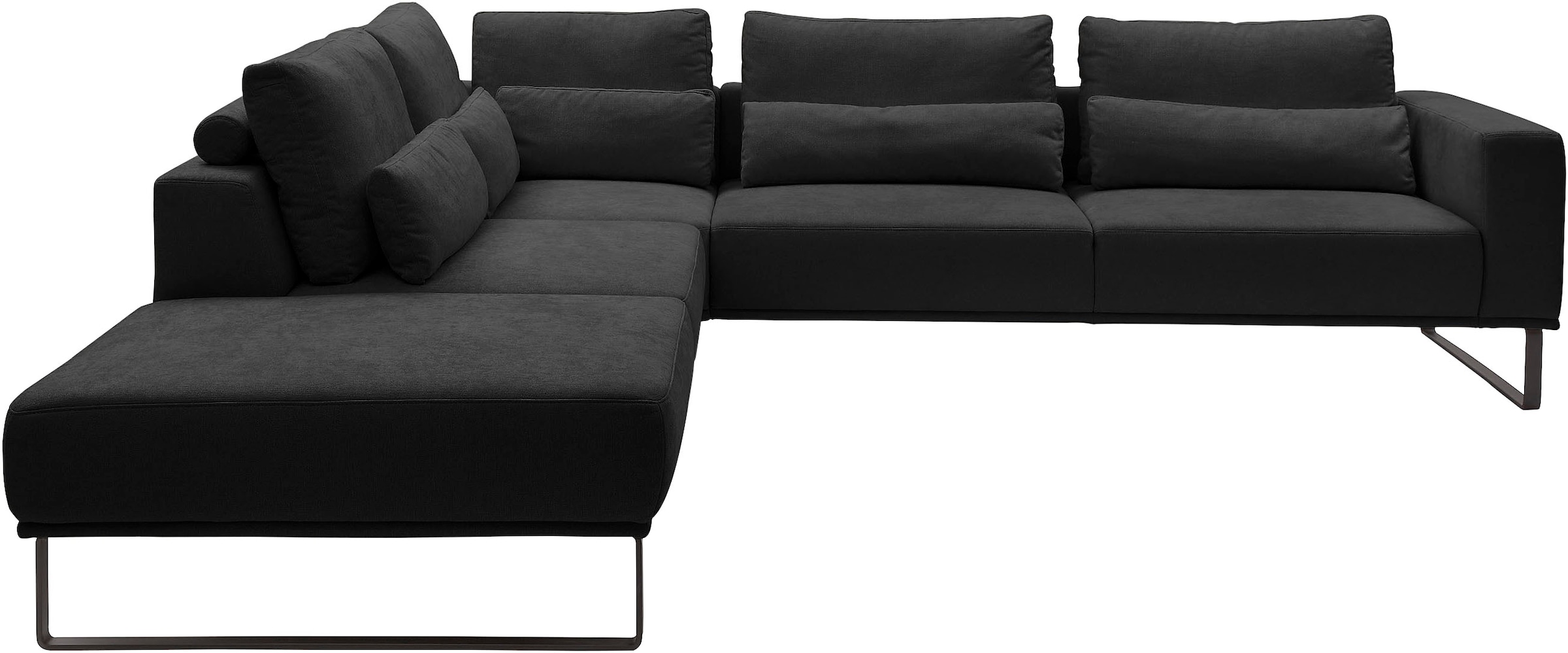 Musterring "JustB PM100 Federkern & Kaltschaum, bequem, Breite 308cm, L-Form" mit Sitztiefenverstellung und Kissen, mit Metallkufe, Maße 290x308 cm