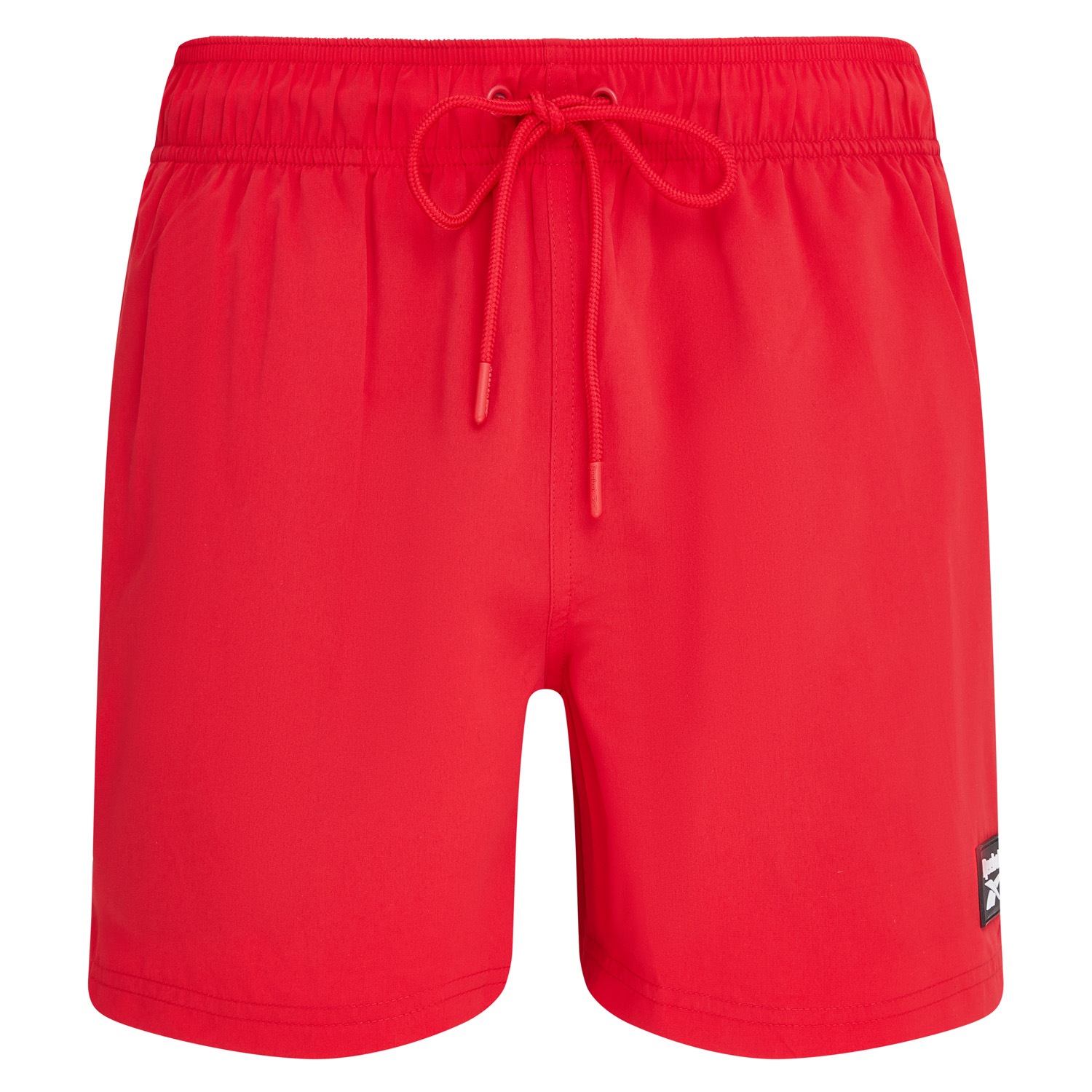 Badeshorts REEBOK "Ace", Herren, Gr. XL, N-Gr, vector rot, Microfaser, Obermaterial: 100% Polyester, Badehosen Badeshorts, mit kleinen Seitenschlitzen, Eingriff-Taschen seitlich 2