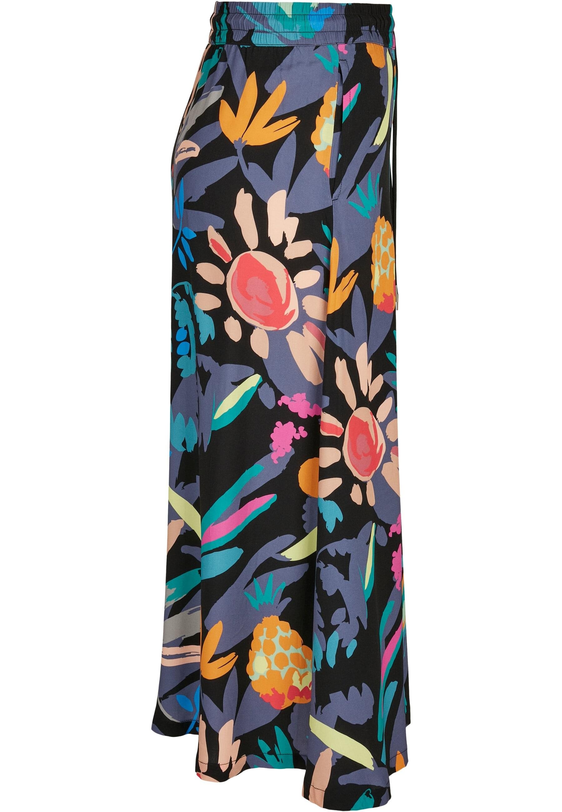 URBAN CLASSICS Jerseyrock »Urban Classics Damen Ladies Viscose Midi Skirt«, (1 tlg.)