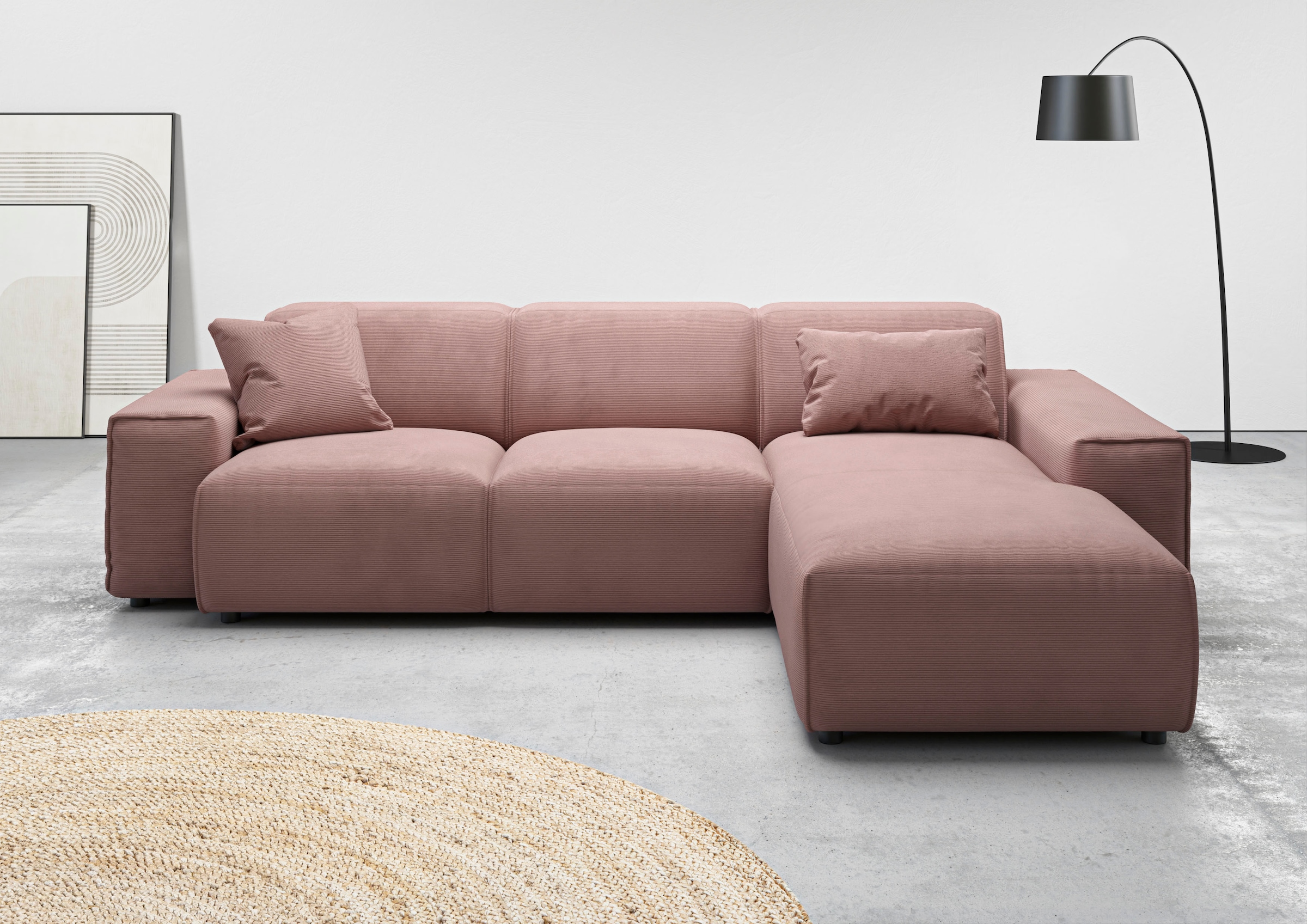 Home affaire Ecksofa "Glimminge L-Form auch in Breitcord, Feincord + Easy c günstig online kaufen