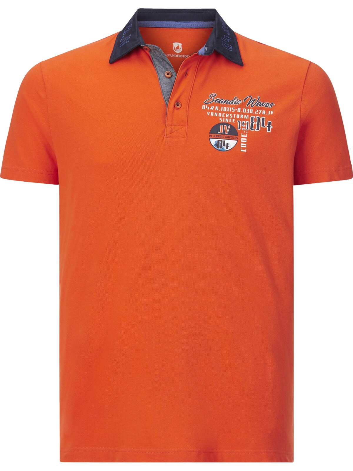 Jan Vanderstorm Poloshirt »Poloshirt KODEWIN«, (1 tlg.), mit maritimen Brustprint