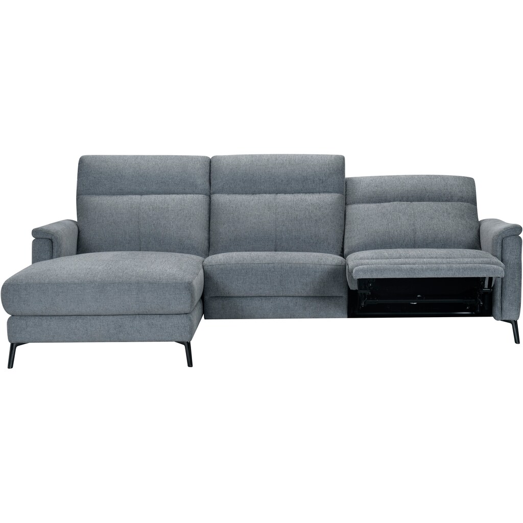 Places of Style Ecksofa »Barano, L-Form, 260cm, in Leder und Webstoff,«