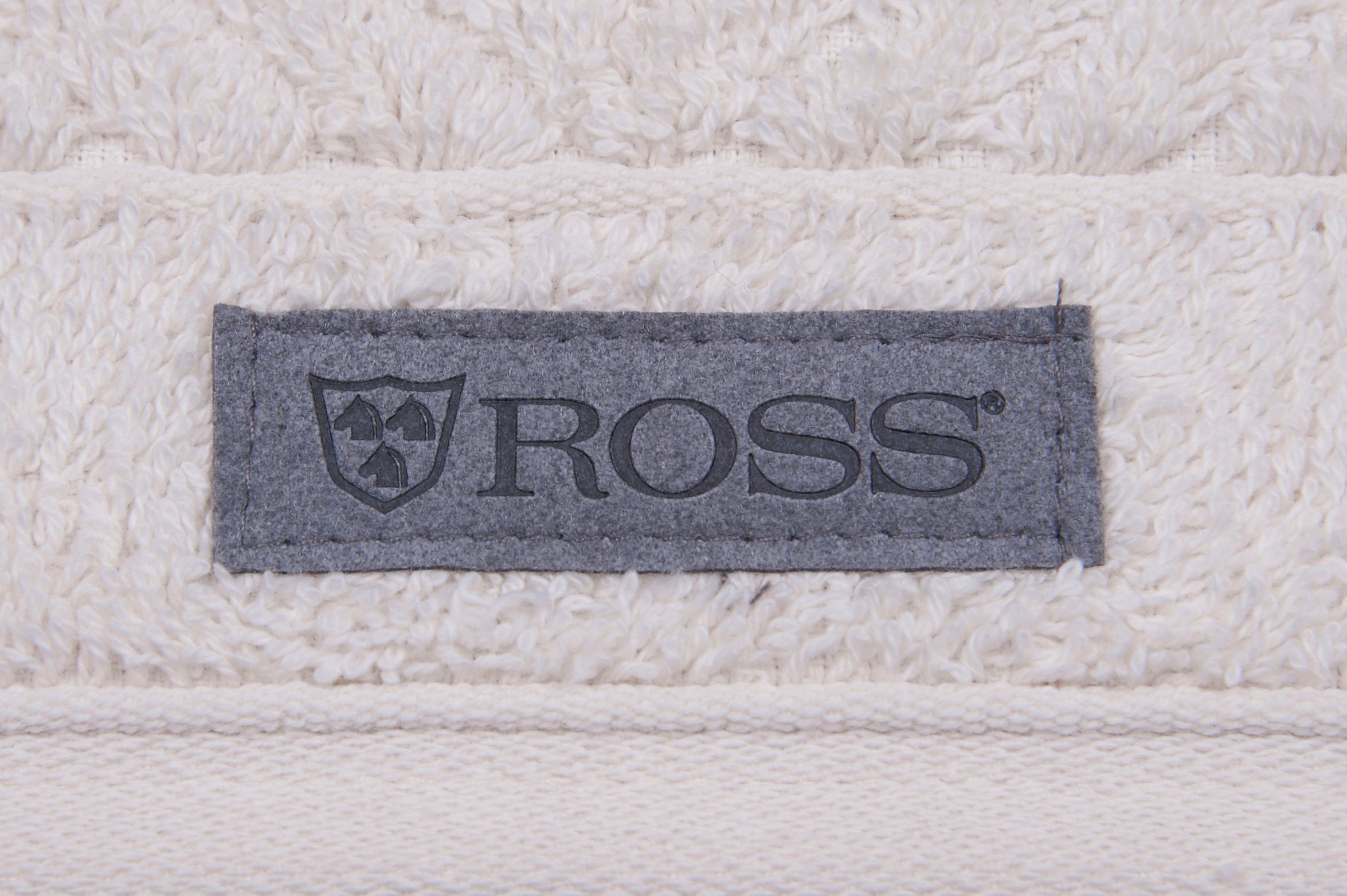 ROSS Duschtuch »Smart«, (1 St.), Uni-Rippe mit Velourslabel