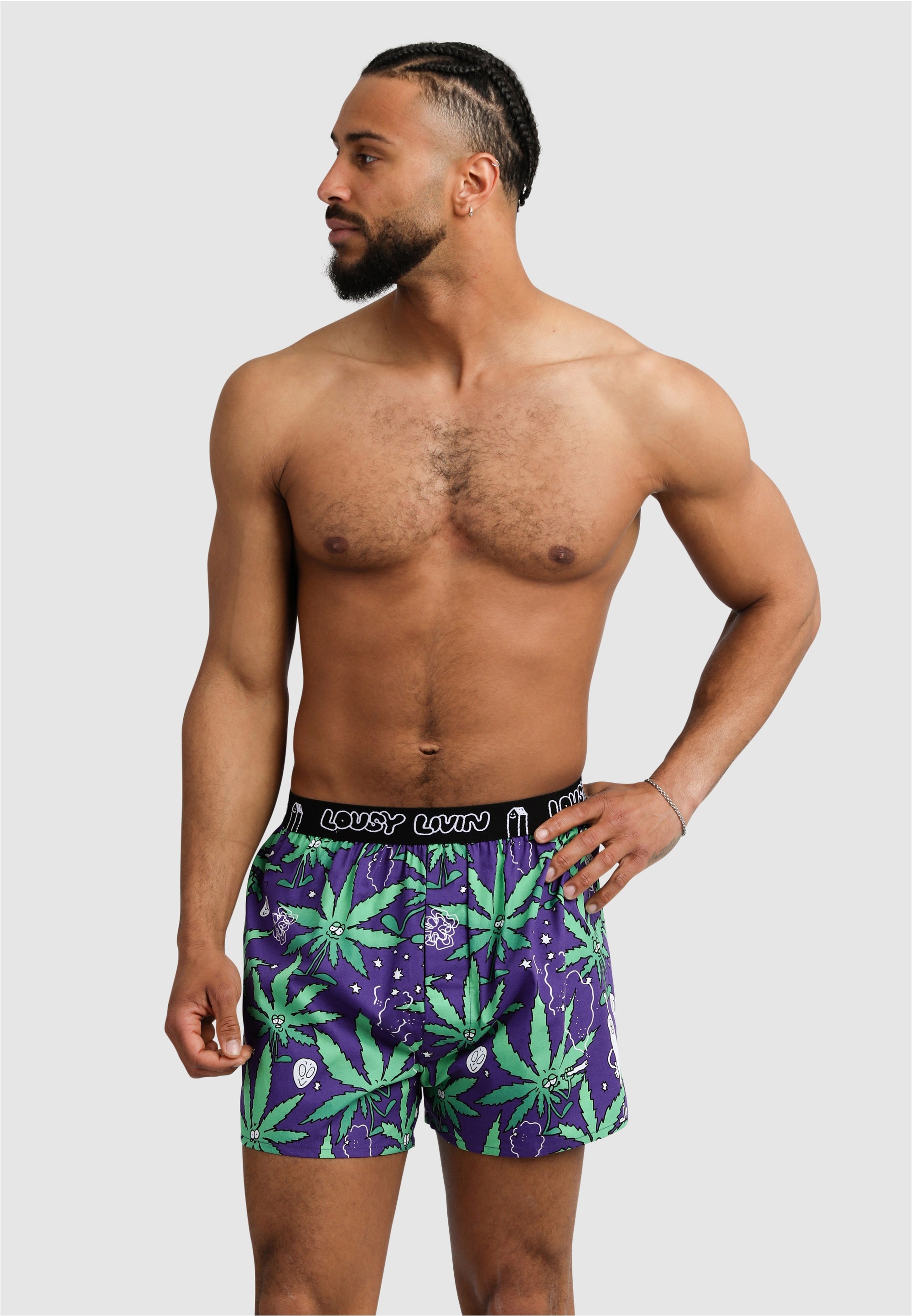 Lousy Livin Boxershorts »2Pack Boxershorts Outer Weedy«, 2er-Pack im lockeren Schnitt