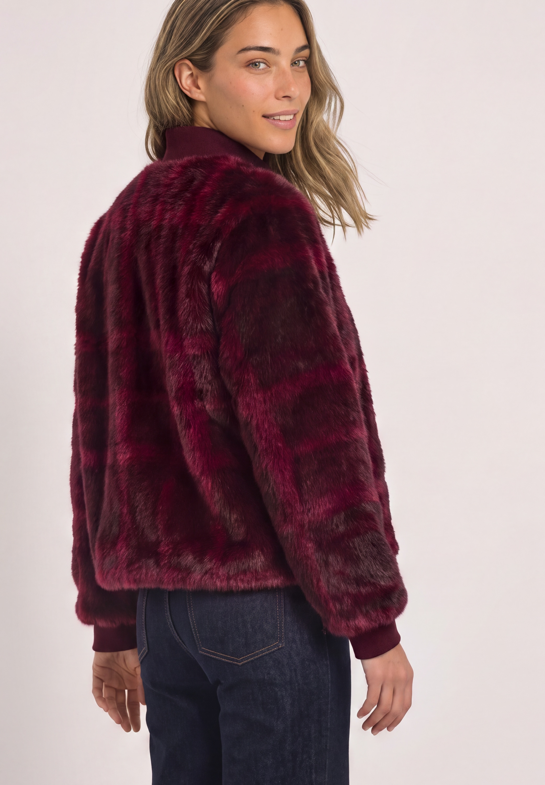 STREET ONE Blouson ohne Kapuze Rippstrickdetails