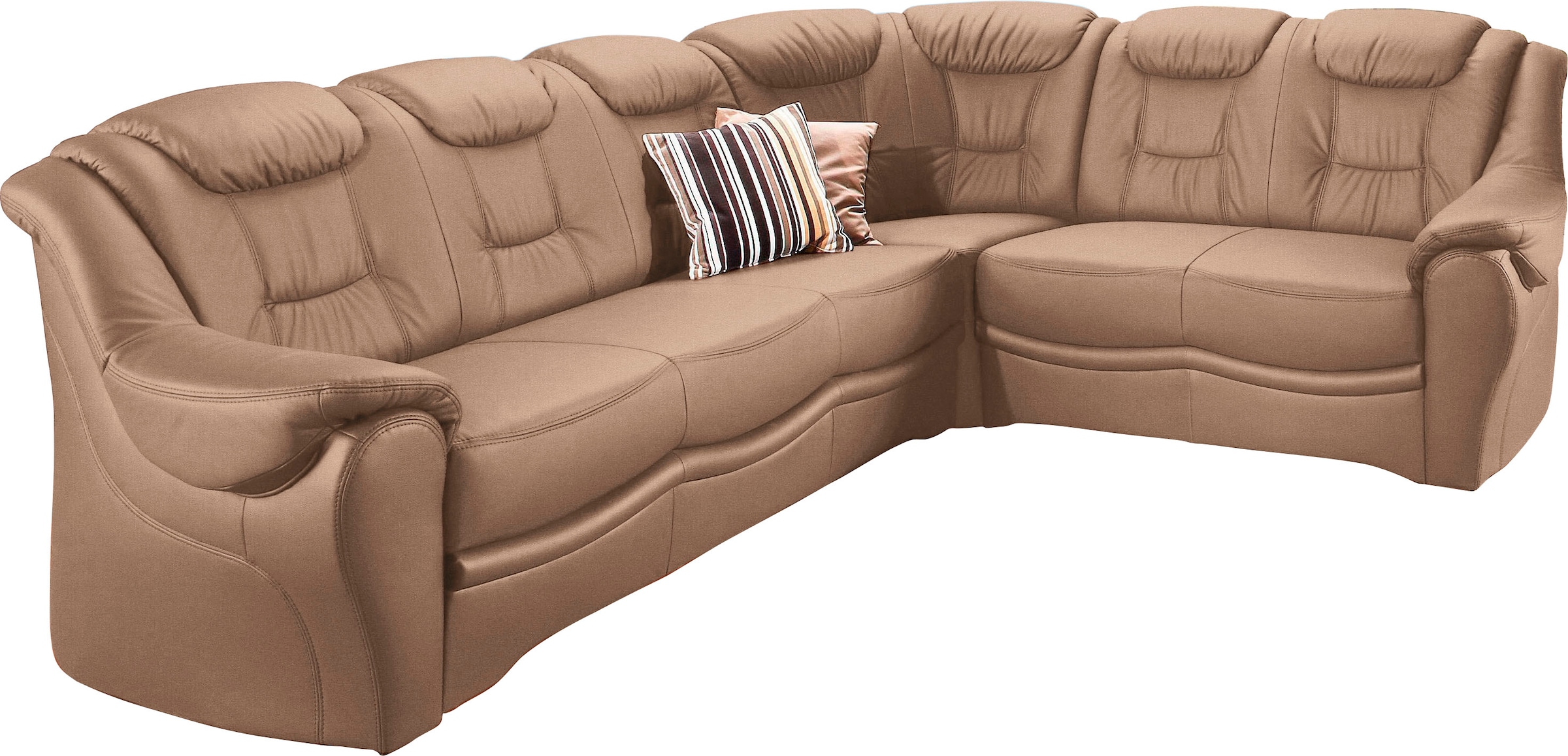 sit&more Ecksofa "Bellevue L-Form, B: 265 cm, Bettfunktion optional, Federkernpolsterung" Komfortable Sitzhöhe 44 cm, Liegefläche 120 x 198 cm bei Bettfunktion