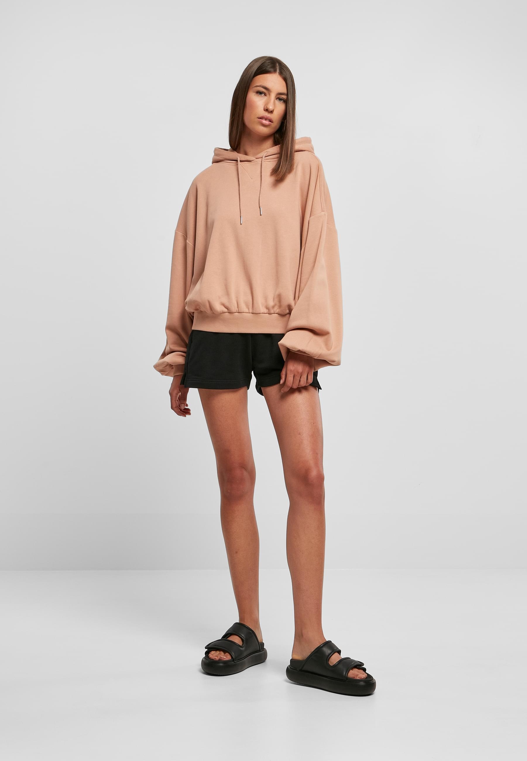 URBAN CLASSICS Rundhalspullover »Urban Classics Damen Ladies Organic Oversized Terry Hoody«, (1 tlg.)