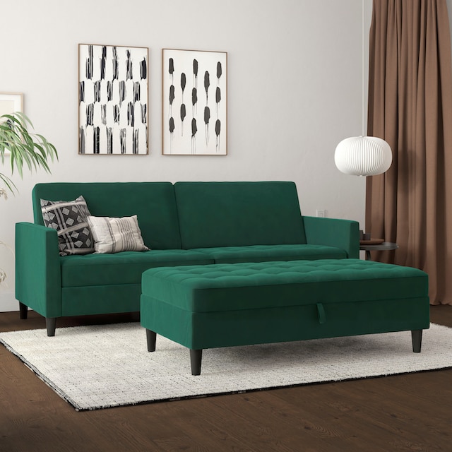 Dorel Home 3-Sitzer »Presley«, Sofa mit Bett-Funktion und verstellbarer  Rückenlehne kaufen | BAUR