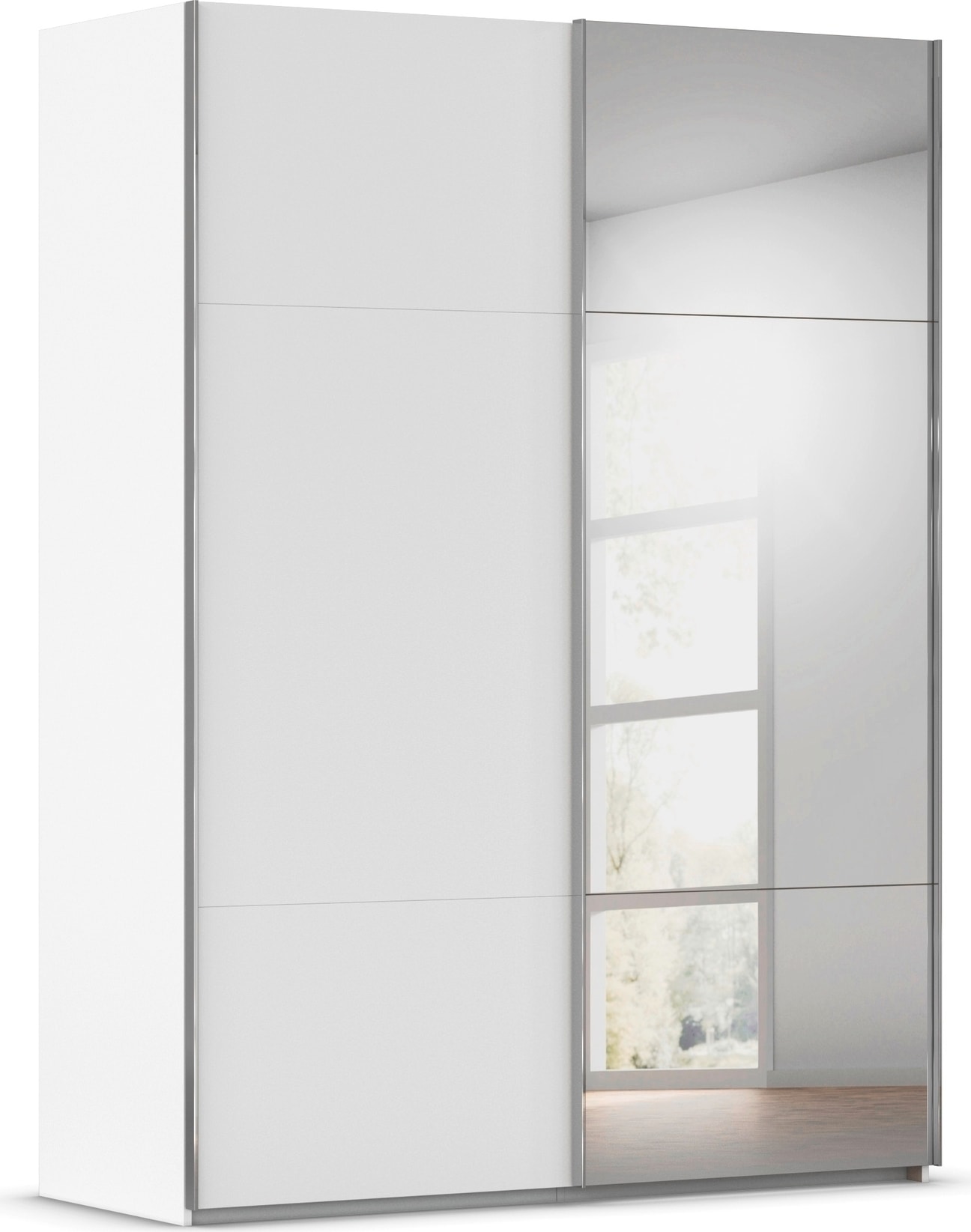 rauch Schwebetürenschrank "Kleiderschrank Schrank Garderobe Schlafzimmerschrank CONTIDO" 3 verschiedene Ausstattungen BASIC/CLASSIC/PREMIUM (inkl. SOFT-CLOSE), aus hochwertigem Material in 6 Breiten 2 Griff-Farben MADE IN GERMANY