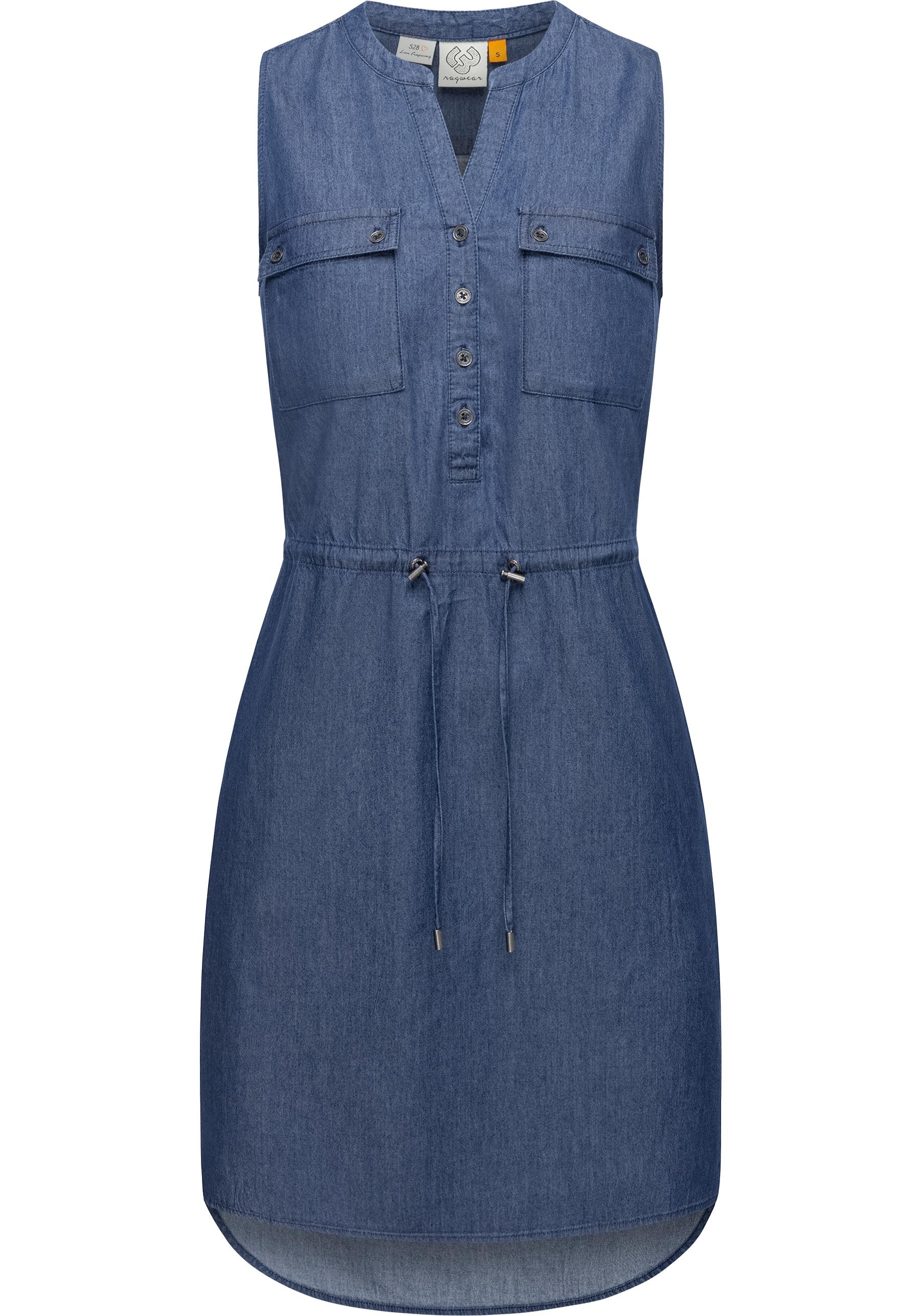 Ragwear Shirtkleid "Roisin Denim", stylisches Sommerkleid mit Bindeband