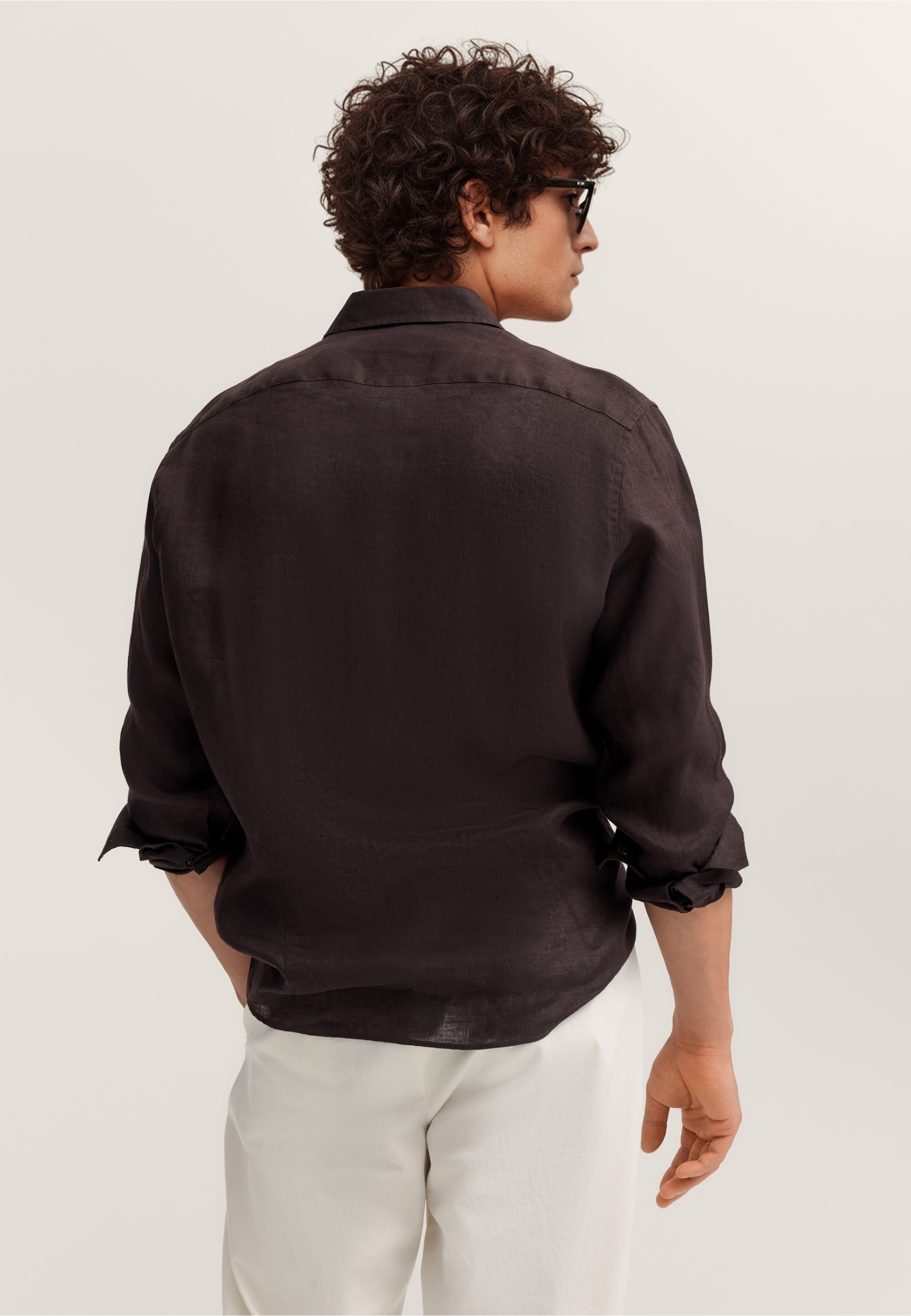 bugatti Leinenhemd "Modern Fit" mit Kentkragen günstig online kaufen