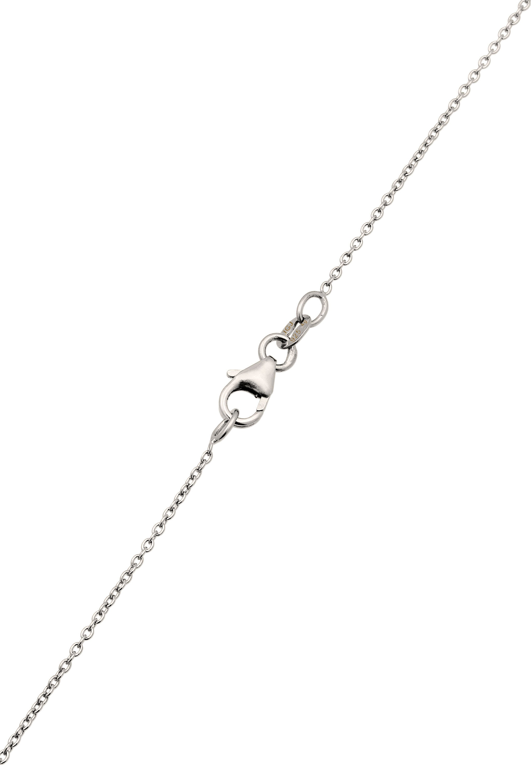 Elli Kette mit Anhänger »Halskette Zirkonia Synthetischer Smaragd Grün 925 Sterling Silber«