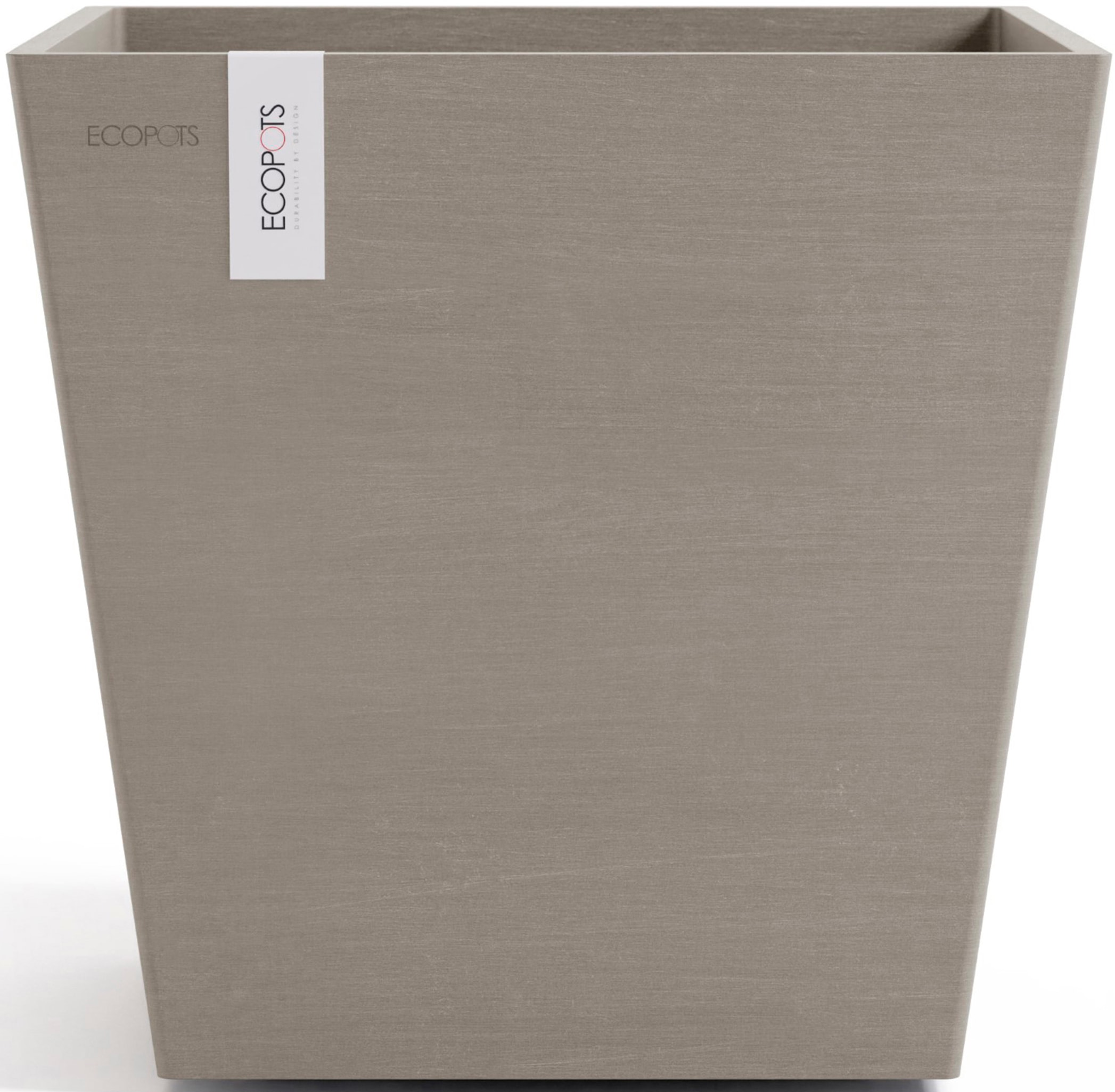 ECOPOTS Blumentopf »Rotterdam 35 + Wassersystem Taupe«, für innen und außen: frostsicher, bruchsicher und lichtbeständig