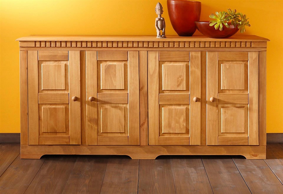 Home affaire Sideboard "Lisa" Kommode aus massivem Kiefernholz, in 2 Breite günstig online kaufen
