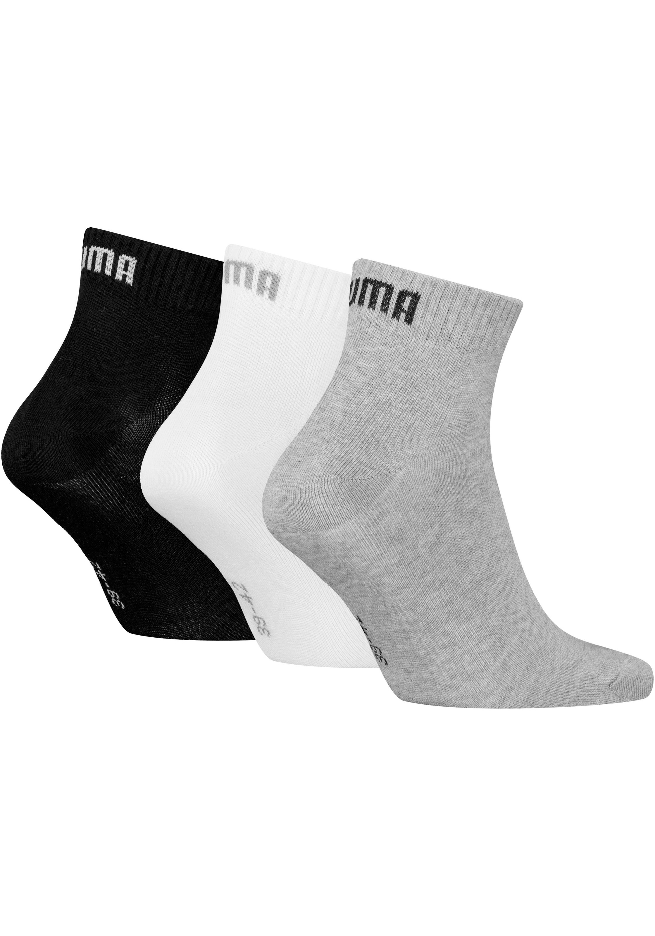 PUMA Kurzsocken "PUMA UNISEX QUARTER PLAIN 3P" 3 Paar, 3 Stk. tlg. Atmungsa günstig online kaufen
