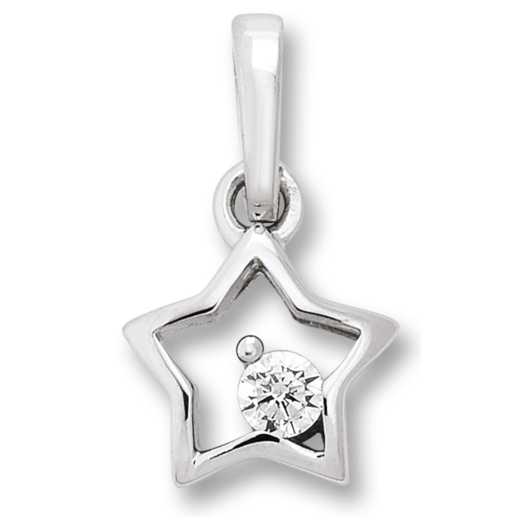 Damen Kettenanhänger Stern 925 aus Silber«, BAUR Stern »Zirkonia Schmuck | Anhänger ONE online kaufen Silber ELEMENT