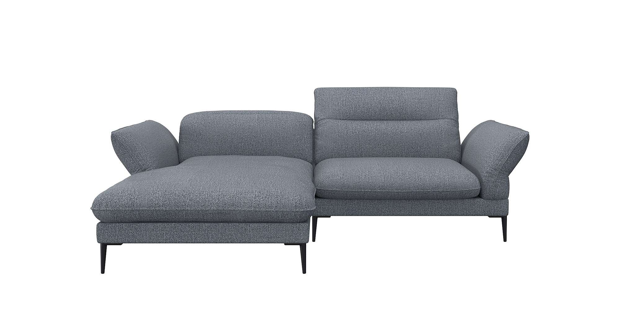 FLEXLUX Ecksofa »Salino, Funktionssofa mit Recamiere, Relaxsofa, Ecksofa«, Sofa mit Arm- und Kopfteil-Verstellungen, Kaltschaum & Stahl-Wellen