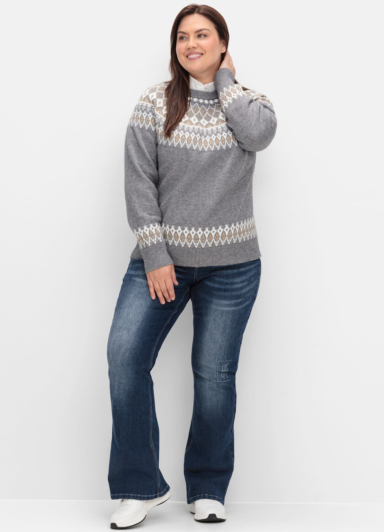 sheego by Joe Browns Jacquardpullover "Strickpullover" günstig online kaufen