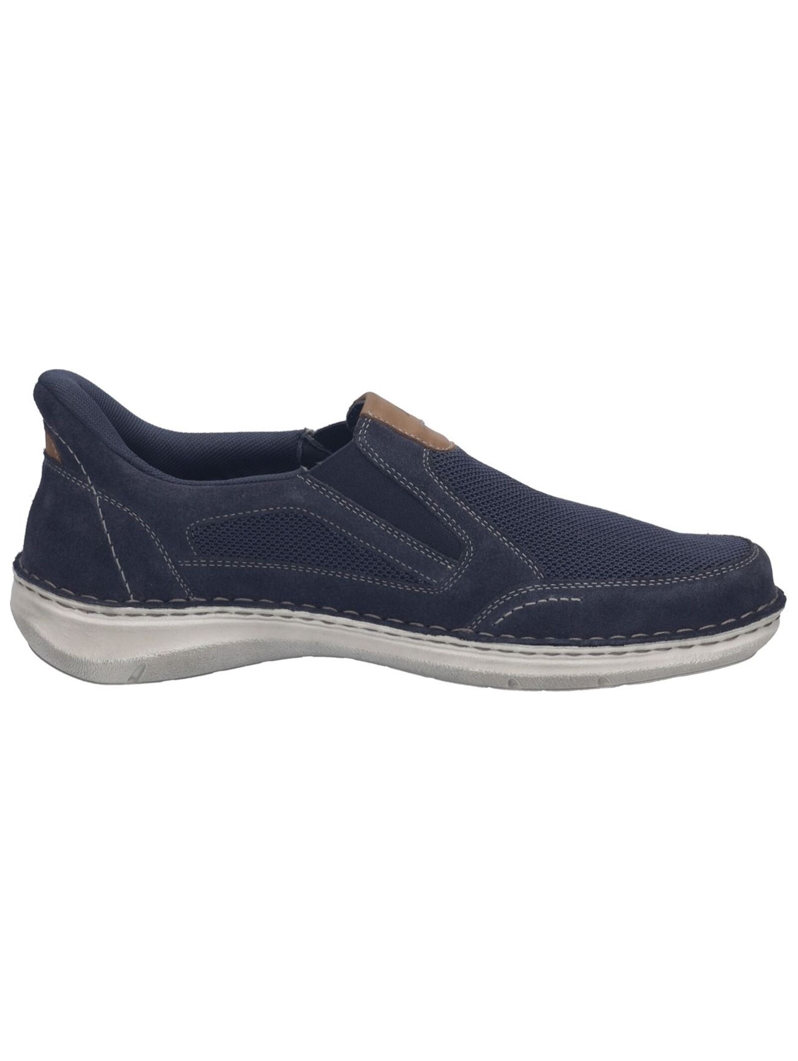 Slipper JOSEF SEIBEL "New Anvers 25, nachtblau-kombi", Herren, Gr. 45, blau (nachtblau, kombi), Obermaterial: 80% Rindsleder Leather cow. 20% Textilmaterial TEXMAT., Schuhe Slipper 6