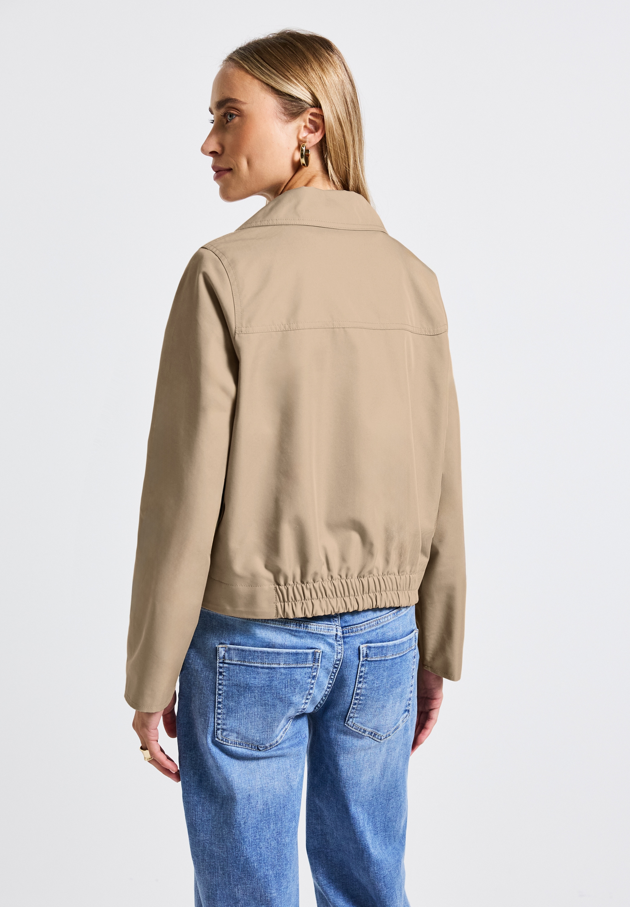 STREET ONE Kurzjacke ohne Kapuze im soften Baumwoll-Mix