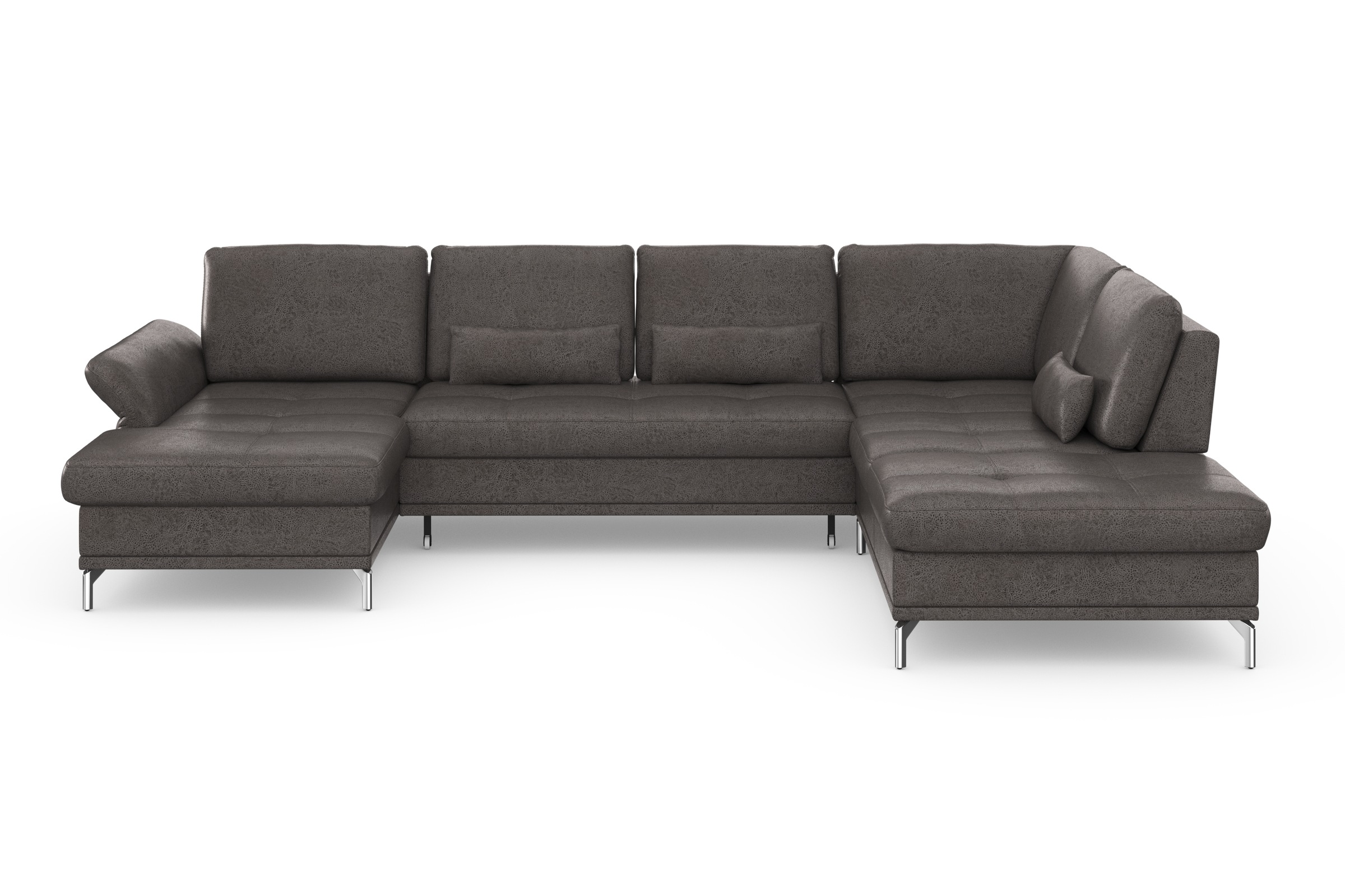 Home affaire Wohnlandschaft "Palm Beach U-Form" Federkern, mit Sitztiefenve günstig online kaufen