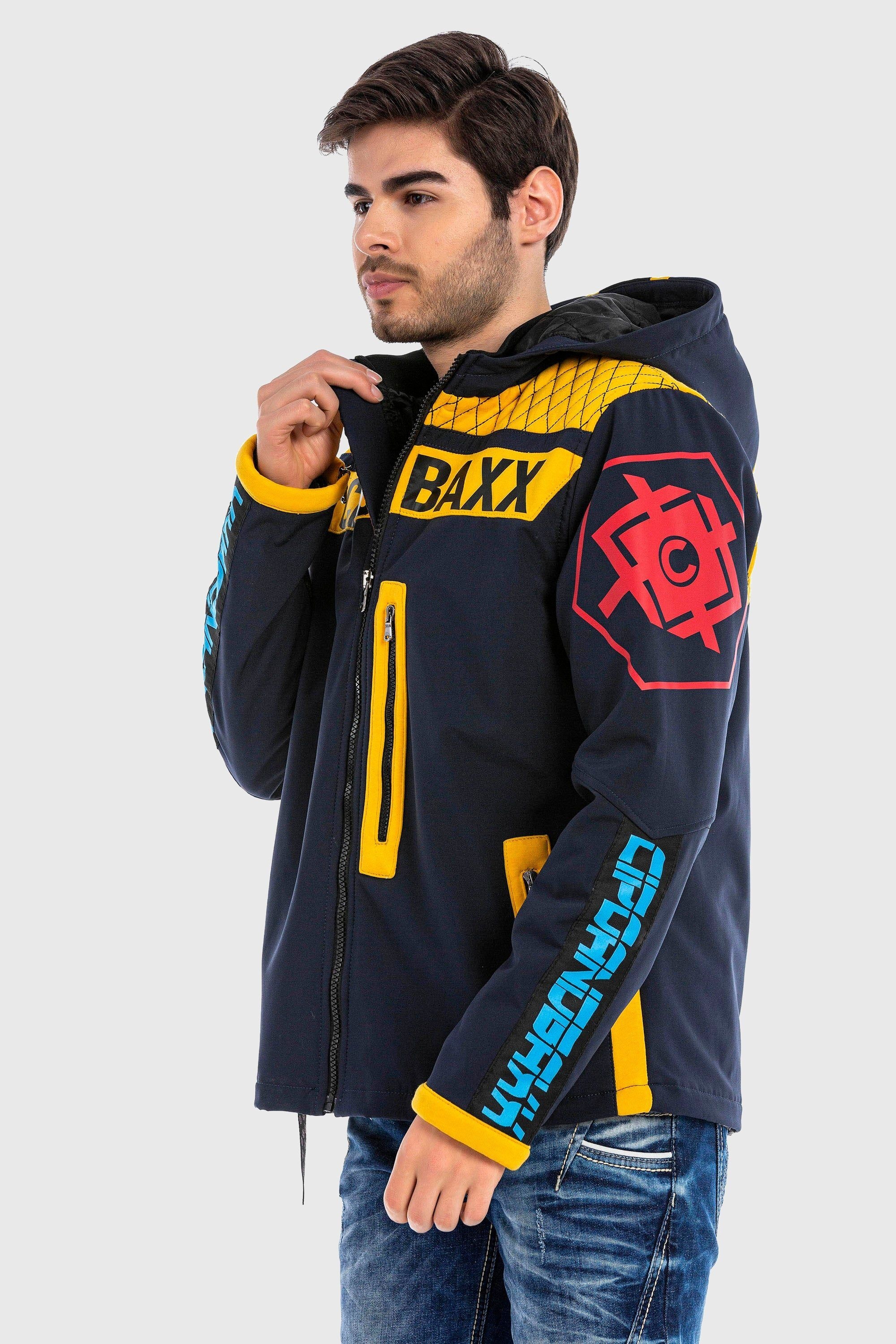 Cipo & Baxx Outdoorjacke »JACKET«, mit Kapuze, im farbenfrohen Design