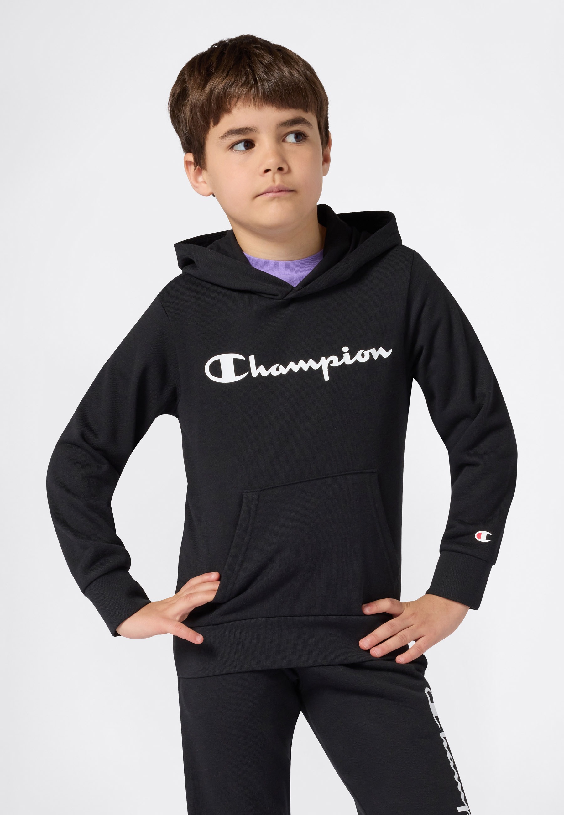 Champion Kapuzensweatshirt "ICONS CONTRAST Terry Hoodie", mit Kapuze, Langarm, aus Baumwolle und Polyester