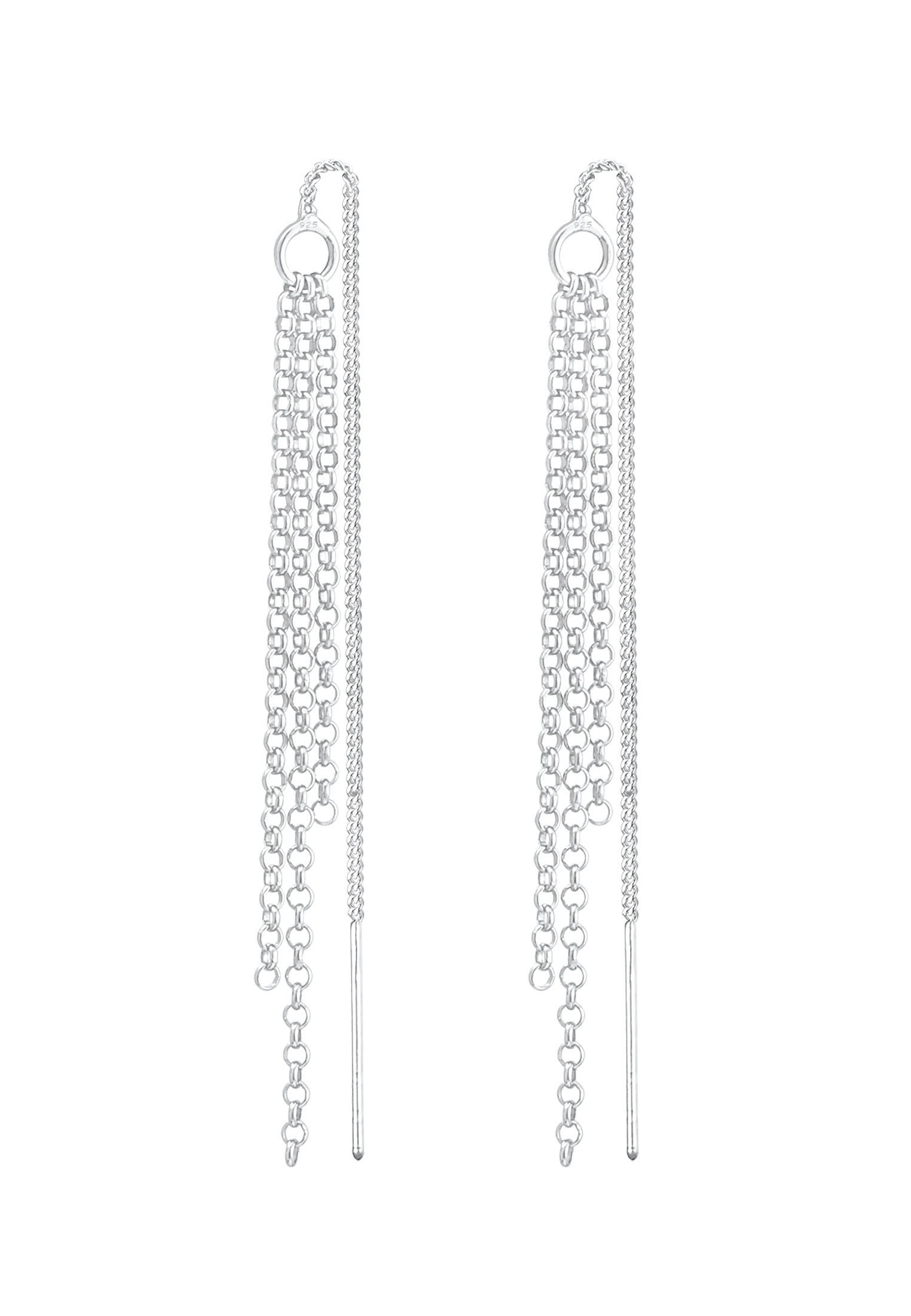 Elli Paar Ohrhänger »Durchzieher Ketten Style Elegant 925 Silber«