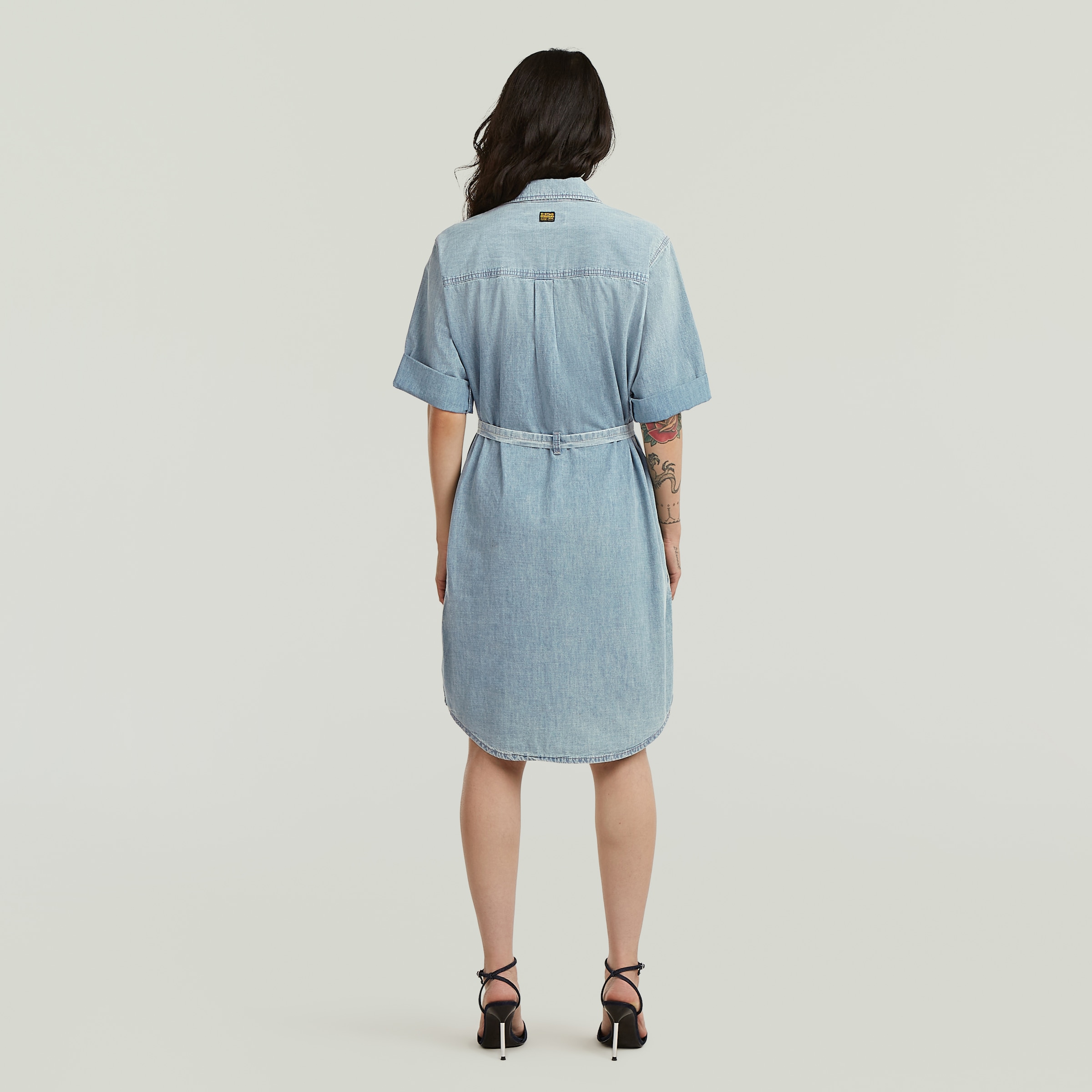 G-STAR Hemdblusenkleid »Belted Shirt Dress ss wmn« Brusttasche mit Taillengürtel, Regular Fit