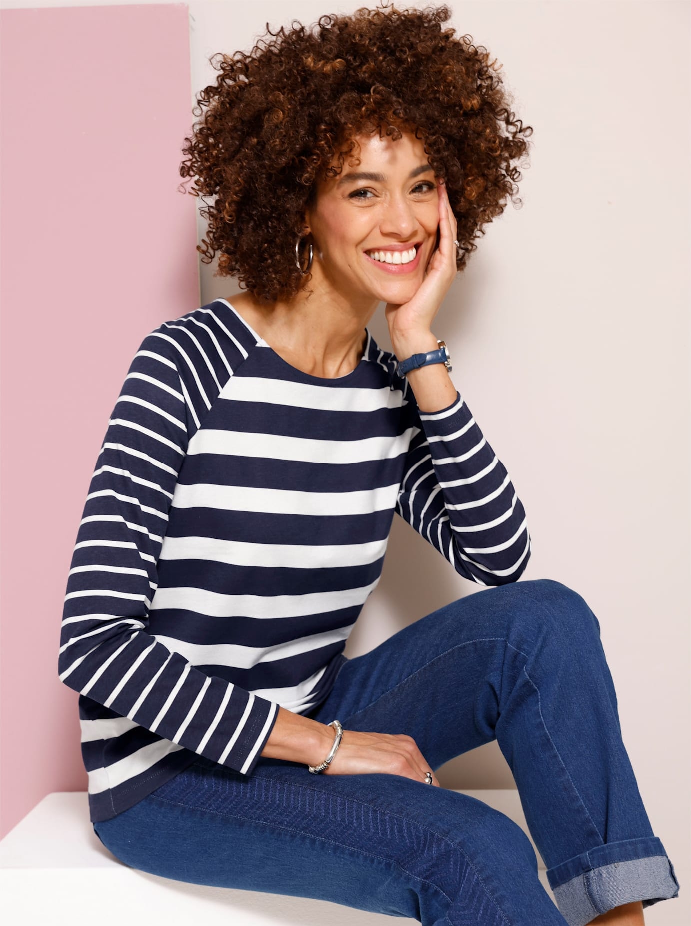 Classic Basics Langarmshirt "Streifenshirt" 1 Stk. tlg. günstig online kaufen