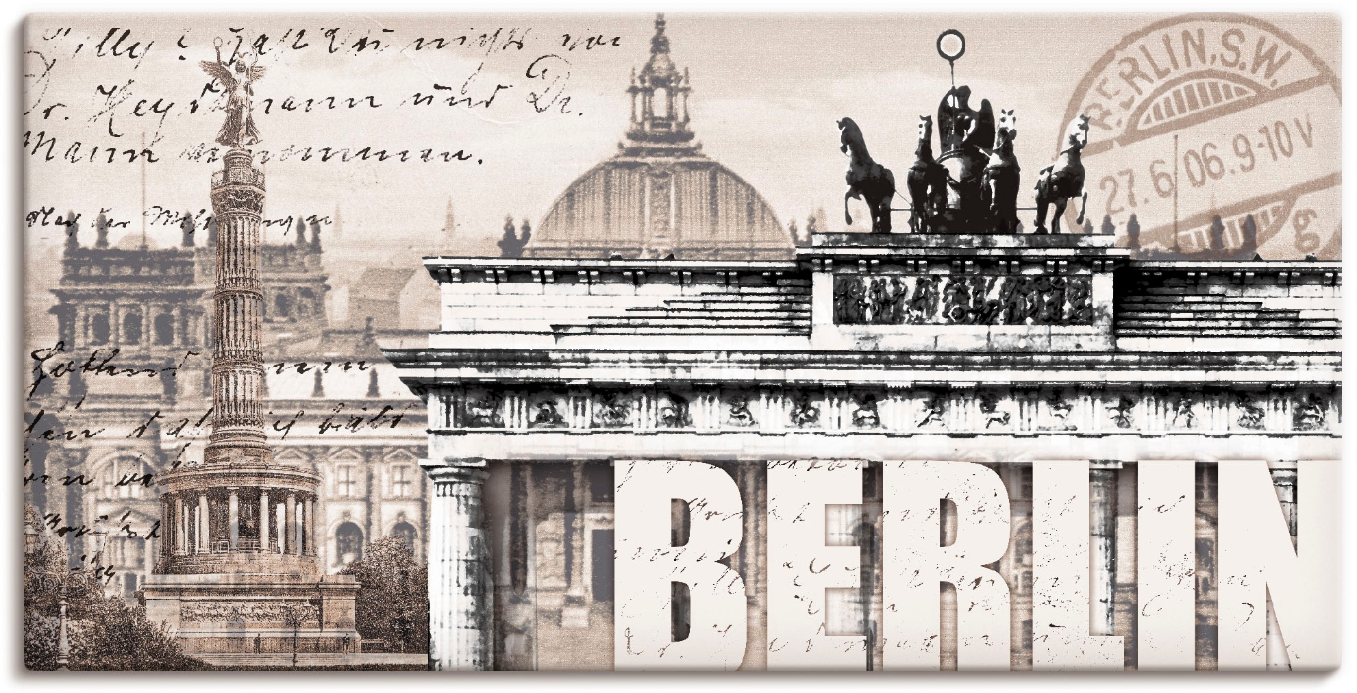 Artland Leinwandbild "Berlin II" Deutschland 1 Stk. tlg. auf Holzrahmen ges günstig online kaufen
