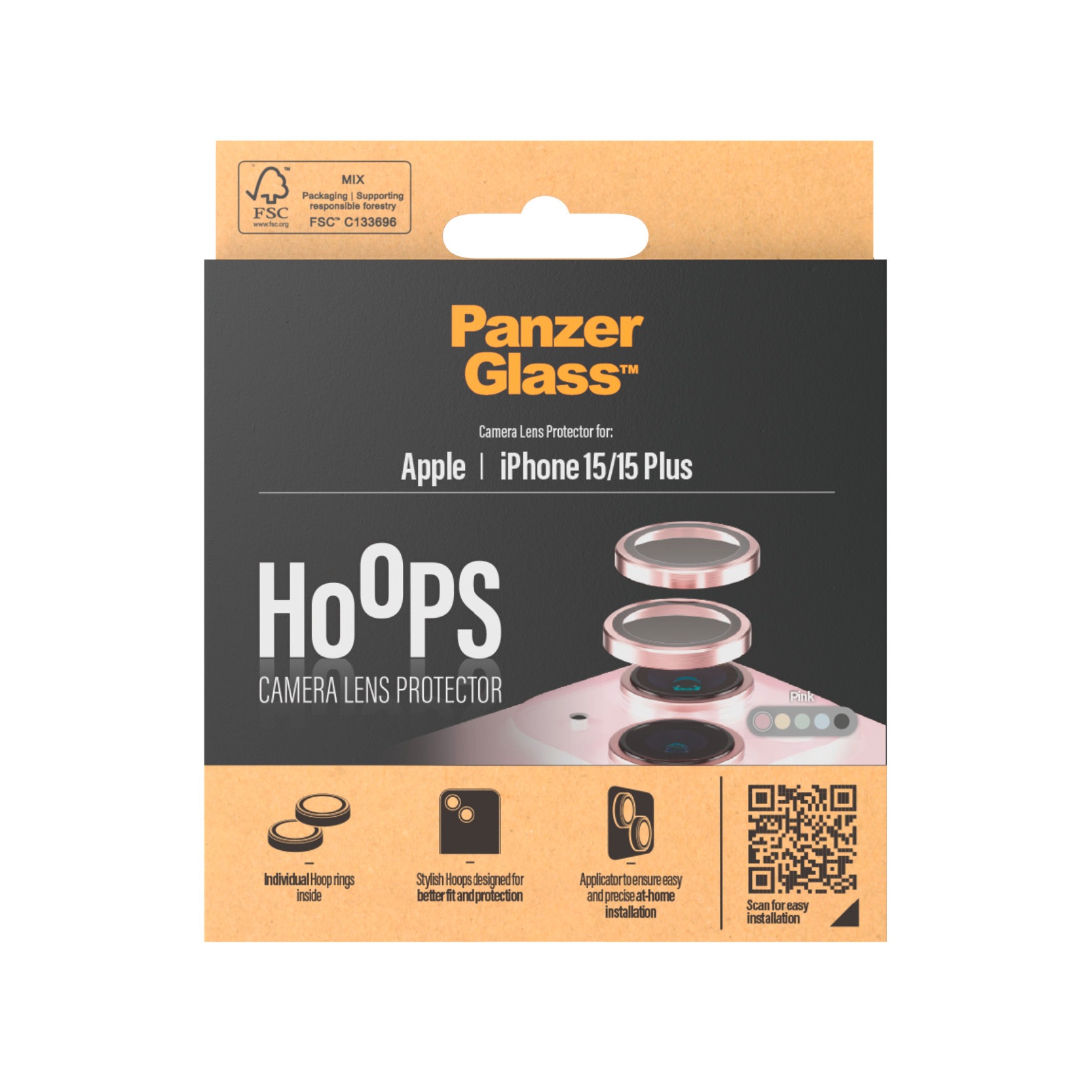 PanzerGlass Kameraschutzglas »Hoops Camera Protector«, für Apple iPhone 15-Apple iPhone 15 Plus