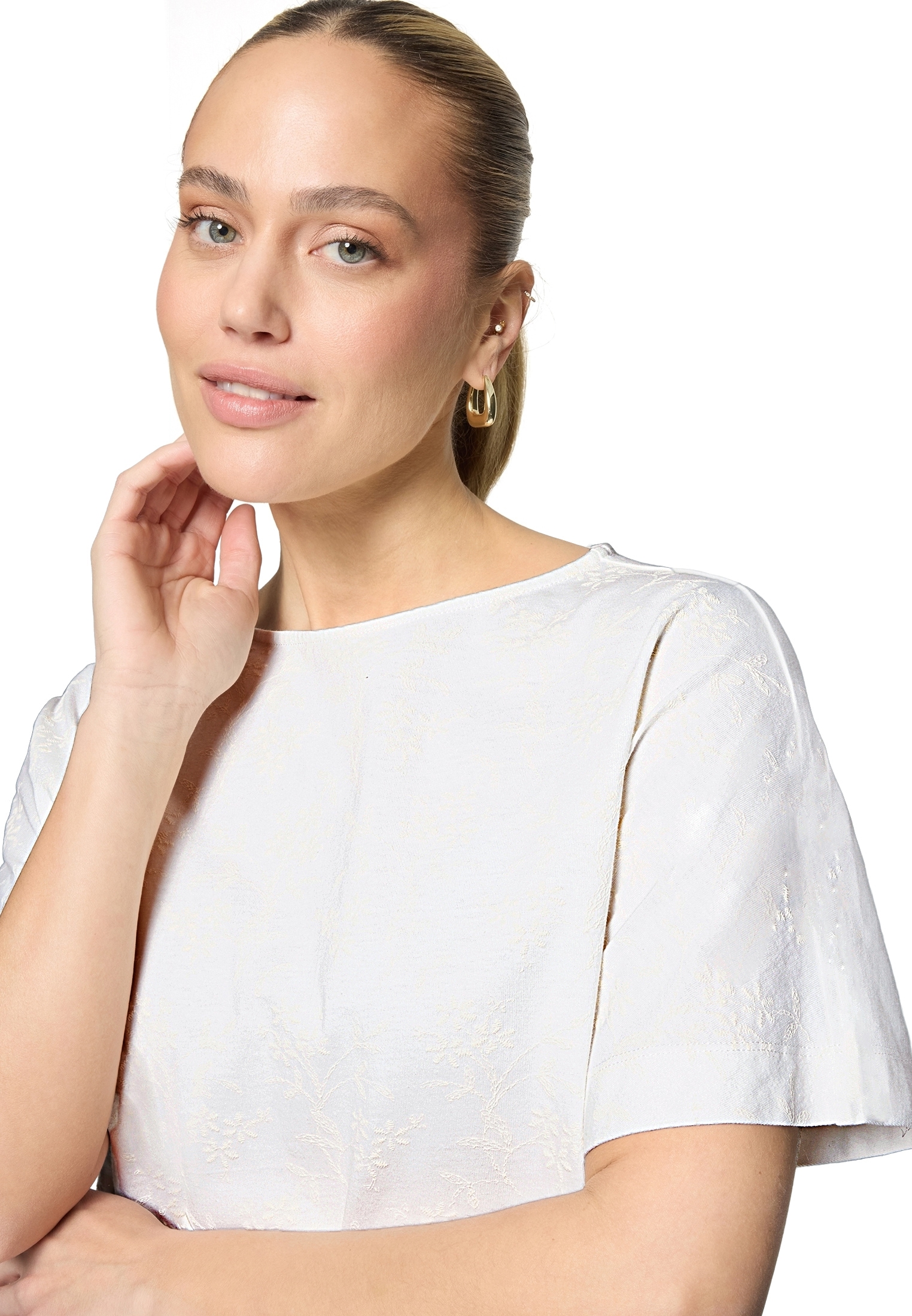 Zero Kurzarmshirt »Damen mit Stickerei« 1 Stickerei