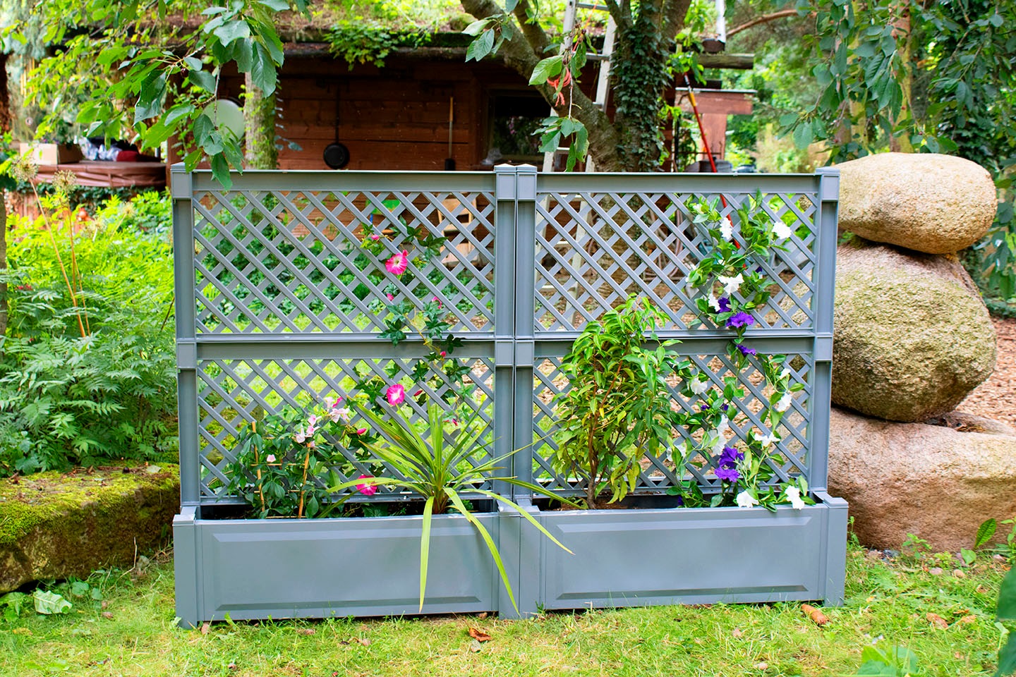 KHW Spalier 2er-Set Pflanzkasten groß 100 cm mit Zentralspalier günstig online kaufen