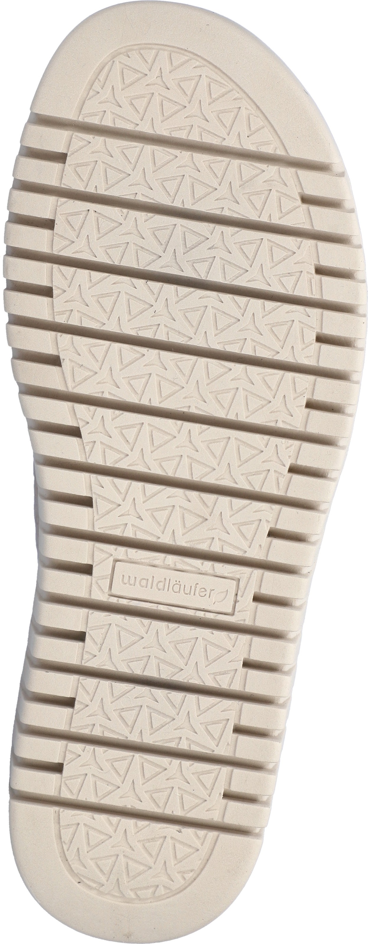 Plateausandale WALDLÄUFER "K-VALERIE", Damen, Gr. 4,5 (37,5), creme, Nubukleder, Flechtoptik, Basic, Schuhe, Sommerschuh, Bequemschuh, Klettschuh in Extraweite K 2