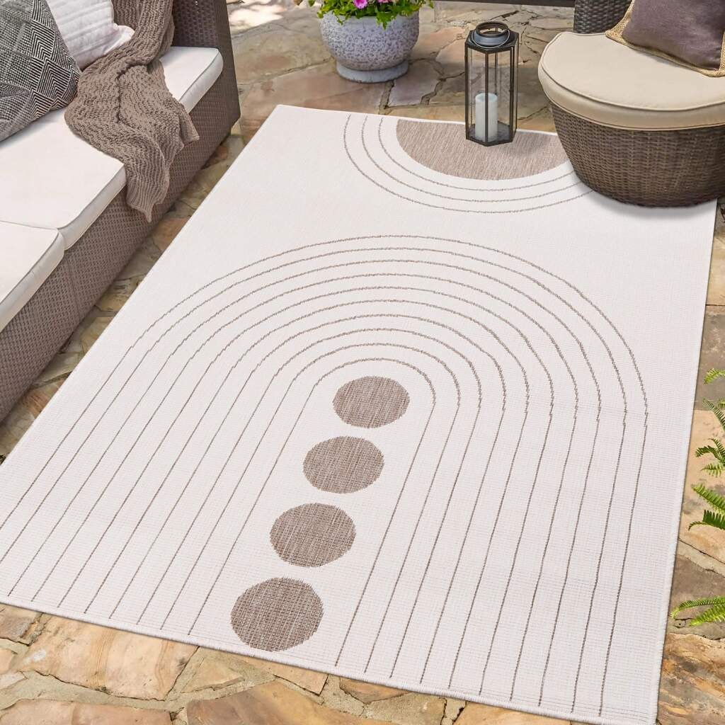 Carpet City Outdoorteppich »DUO RUG 5739«, rechteckig, Wendeteppich Wetterfest In- & Outdoor, Balkon, Terrasse, Wohnzimmer