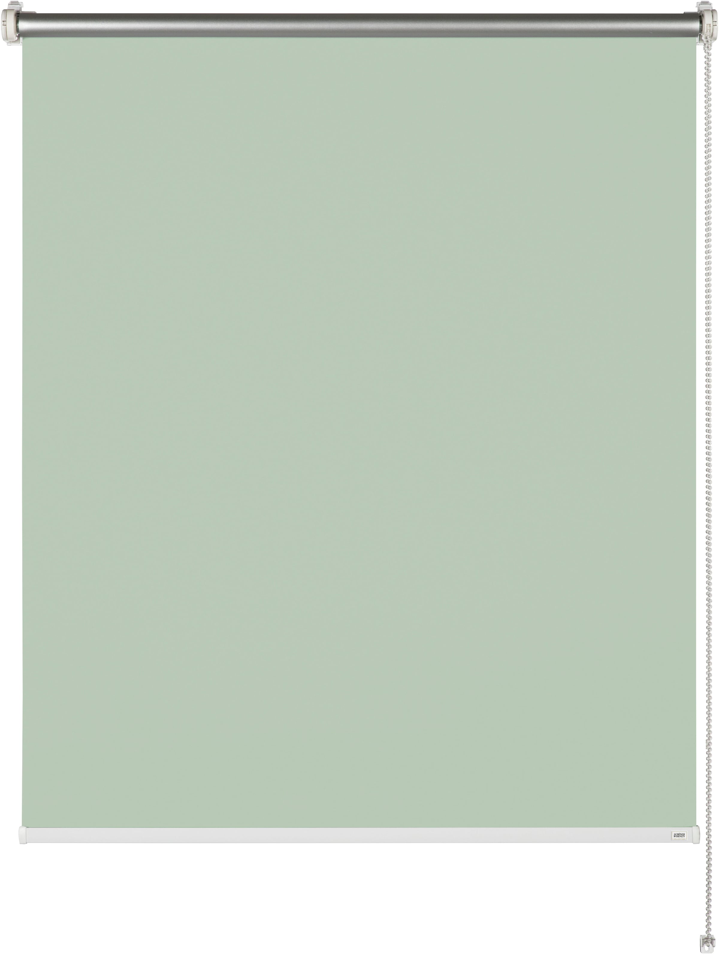 Seitenzugrollo, B:120cm H:150cm, grün, SCHÖNER WOHNEN-KOLLEKTION, Polyester, Rollos, "Thermorollo Martha", Schöner Wohnen Rollo, geklebt