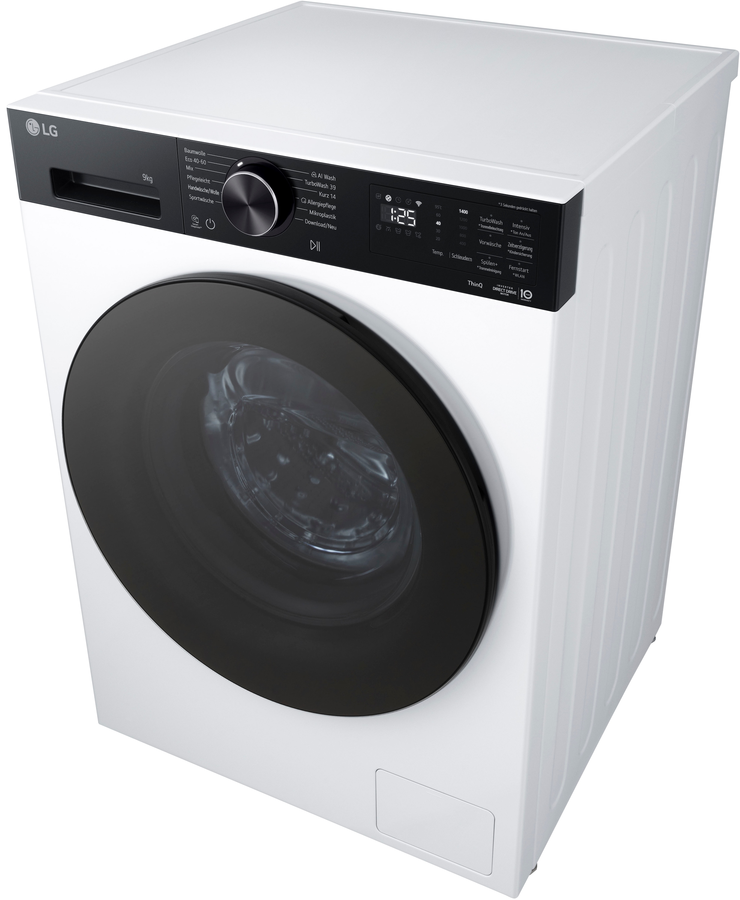 LG Waschmaschine »F4WX709YP« 9 kg 1400 U/min AI Wash, ThinQ App inkl. Programm-Download, 14-Minuten-Kurzprogramm