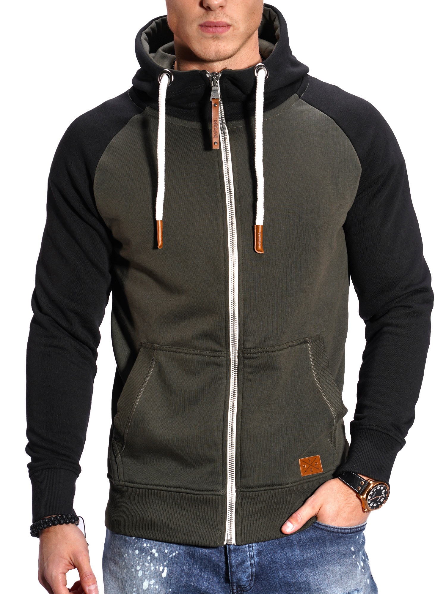 behype Sweatjacke »RAGLAN«, mit Raglan-Ärmeln