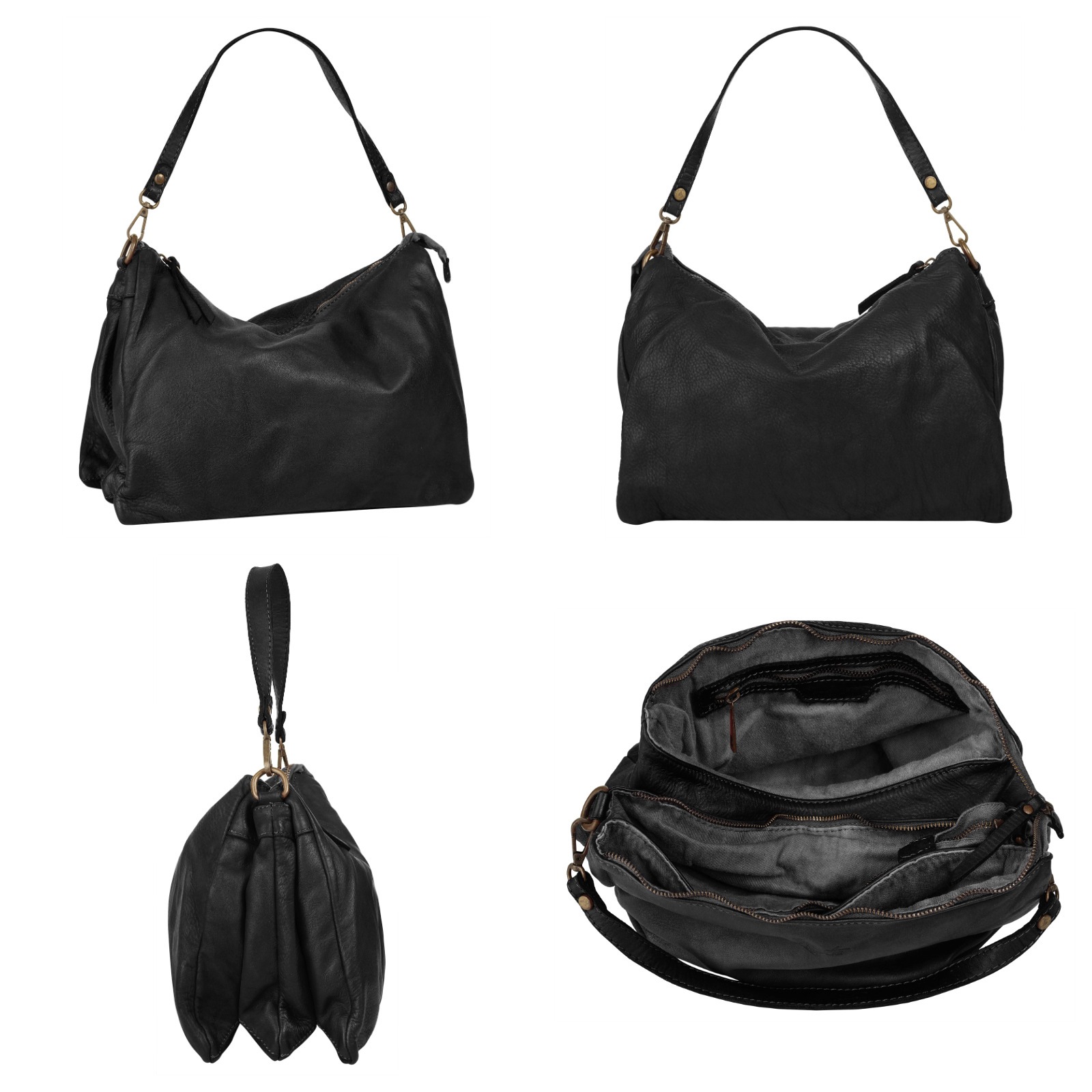 Samantha Look Umhängetasche echt Leder, Made in Italy günstig online kaufen