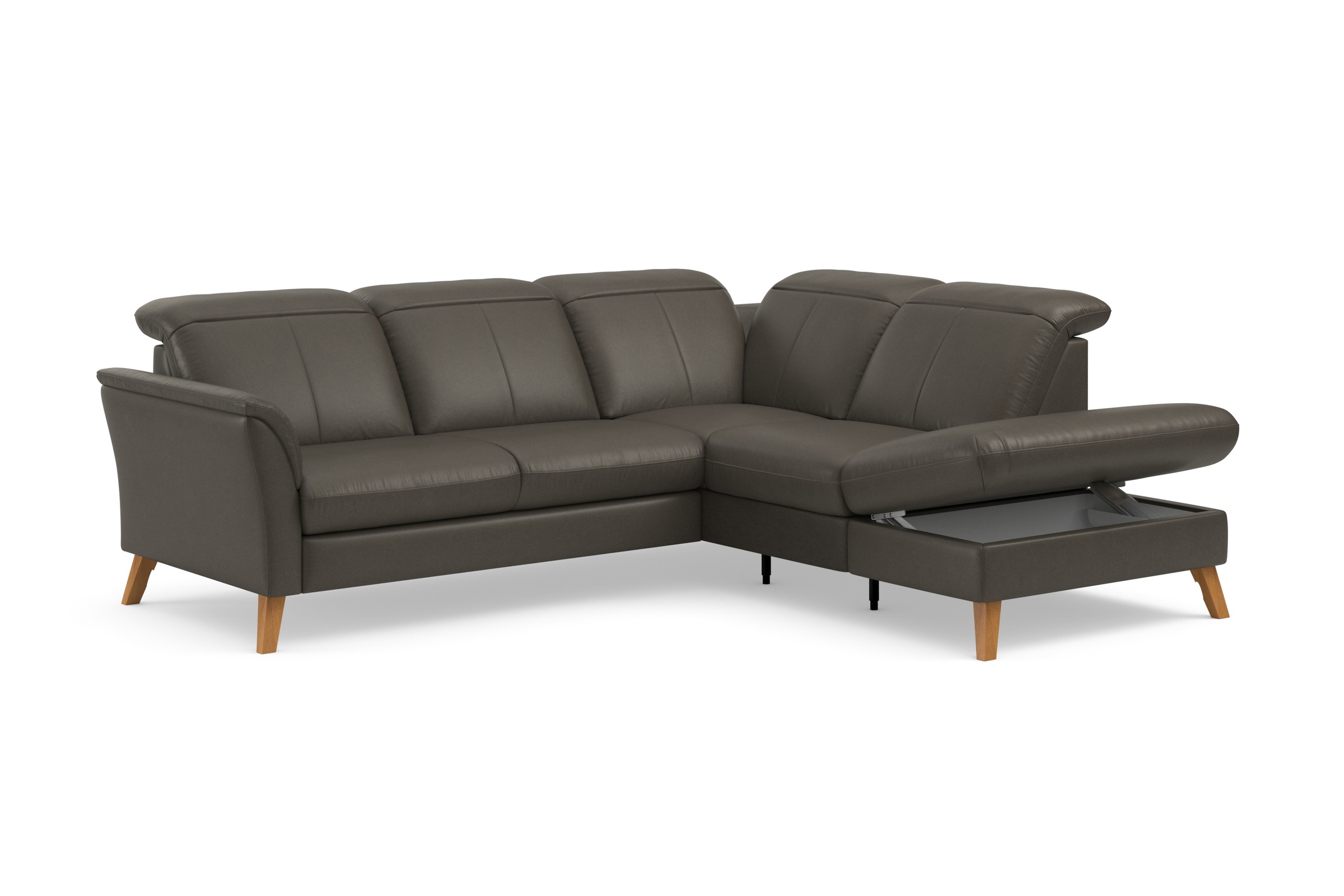 sit&more Ecksofa »Romero L-Form«, wahlweise mit oder ohne TV-Funktion, Bettfunktion, Bettkasten
