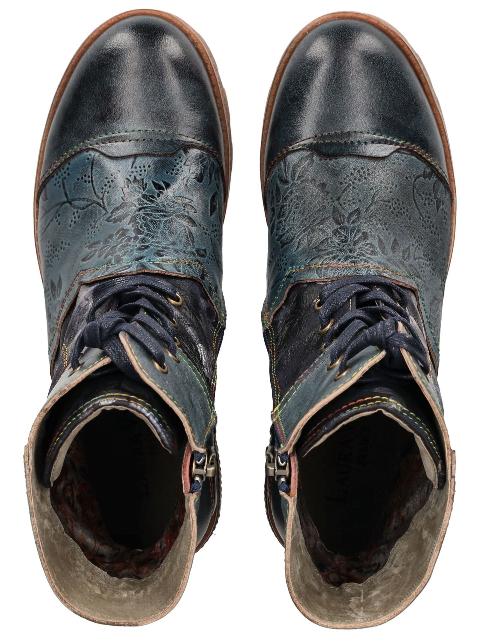 LAURA VITA Schnürstiefelette »LAURA VITA Stiefelette Leder/Textil«