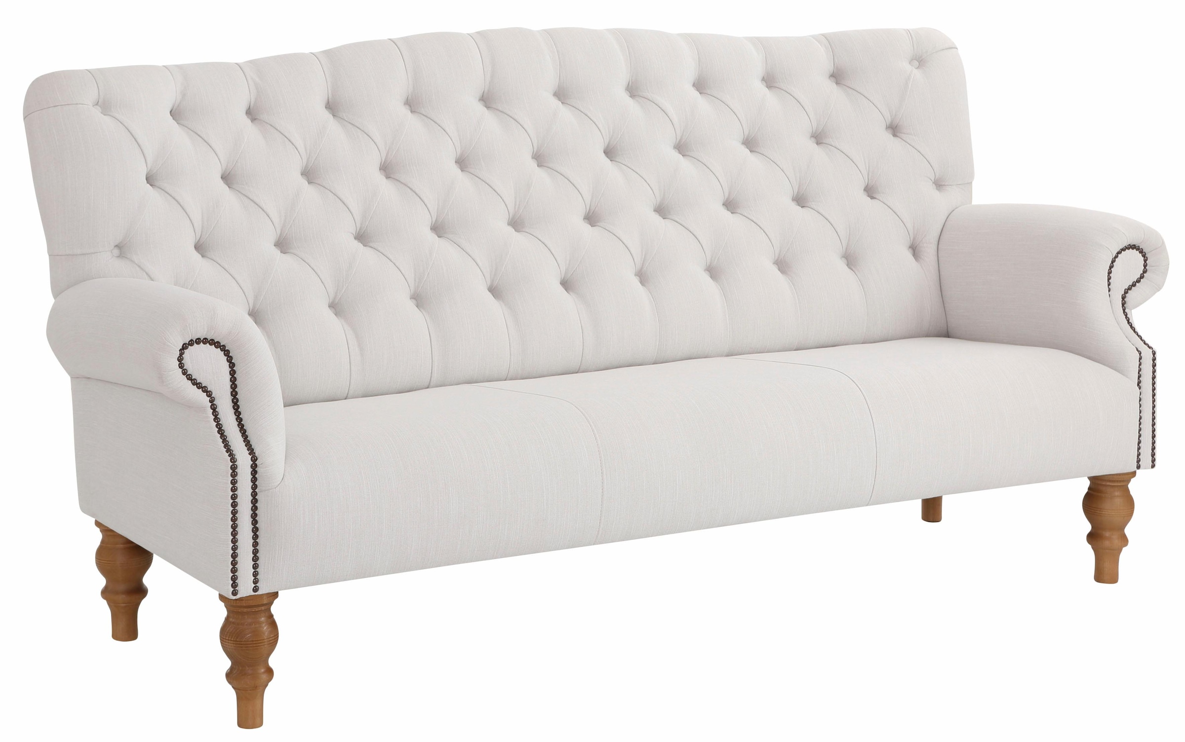 Home affaire Chesterfield-Sofa »Lord«, mit echter Chesterfield-Knopfheftung und Ziernägeln