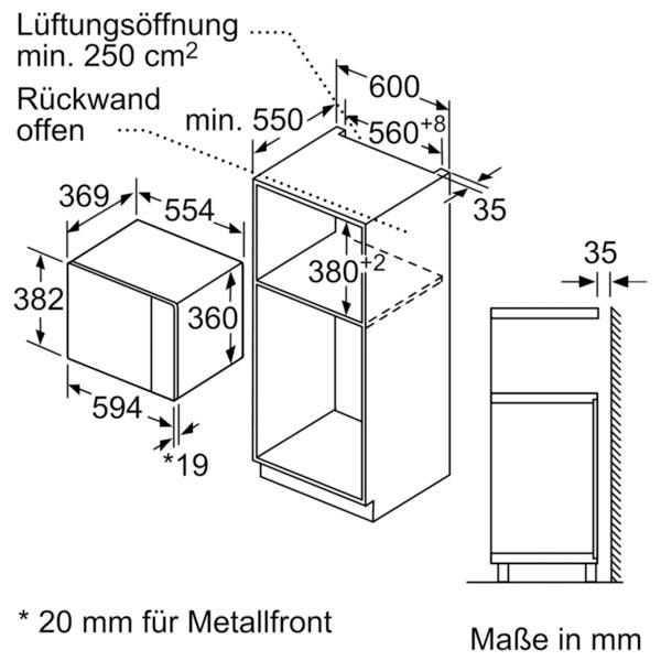 SIEMENS Einbau-Mikrowelle online BAUR Mikrowelle, 900 | bestellen »BE555LMS0«, W