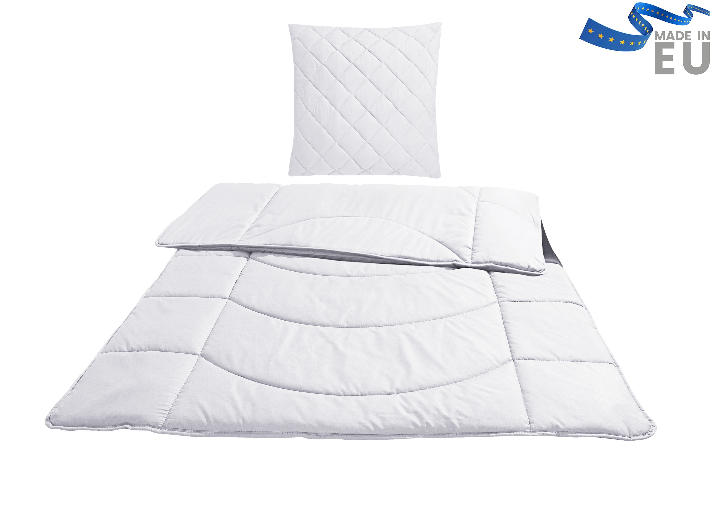 OTTO home Steppbett + Kopfkissen »Microlux , Bettdecke 135x200 cm, 155x220 cm« Set mit Kissen 40x80 cm, 80x80 cm, Sommer, Herbst, Winter in 4 Farben