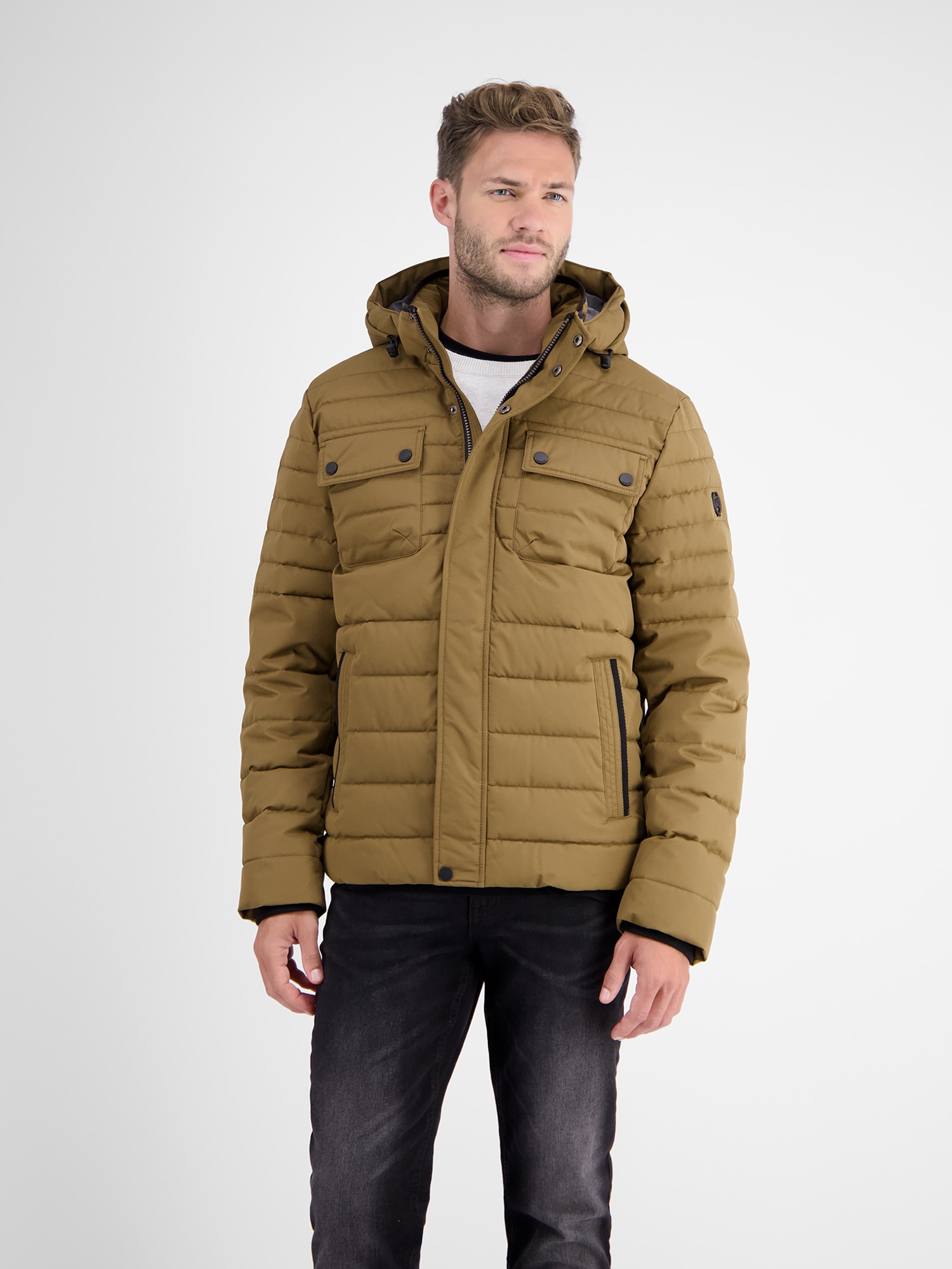 LERROS "Steppjacke mit abnehmbarer Kapuze" mit Kapuze