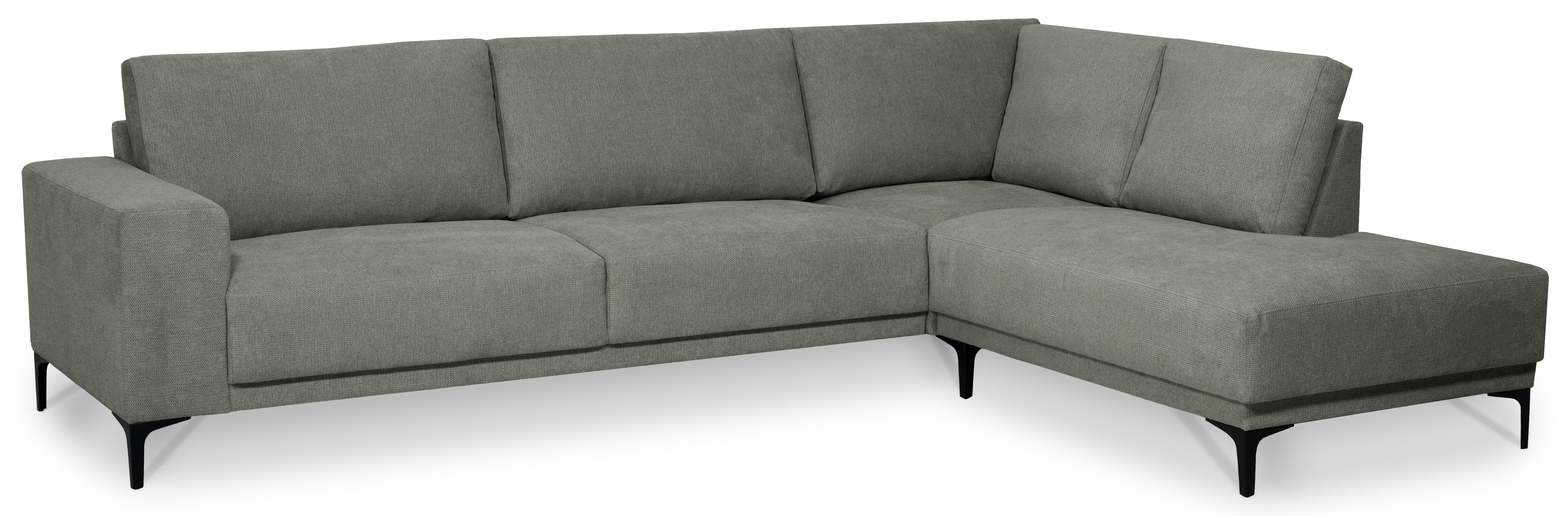 Thumbnail - PLACES OF STYLE Ecksofa "Xander, L-Form," Breite 289 cm, Webstoff, Soft-Touch Chenille, schwarze Metallfüße