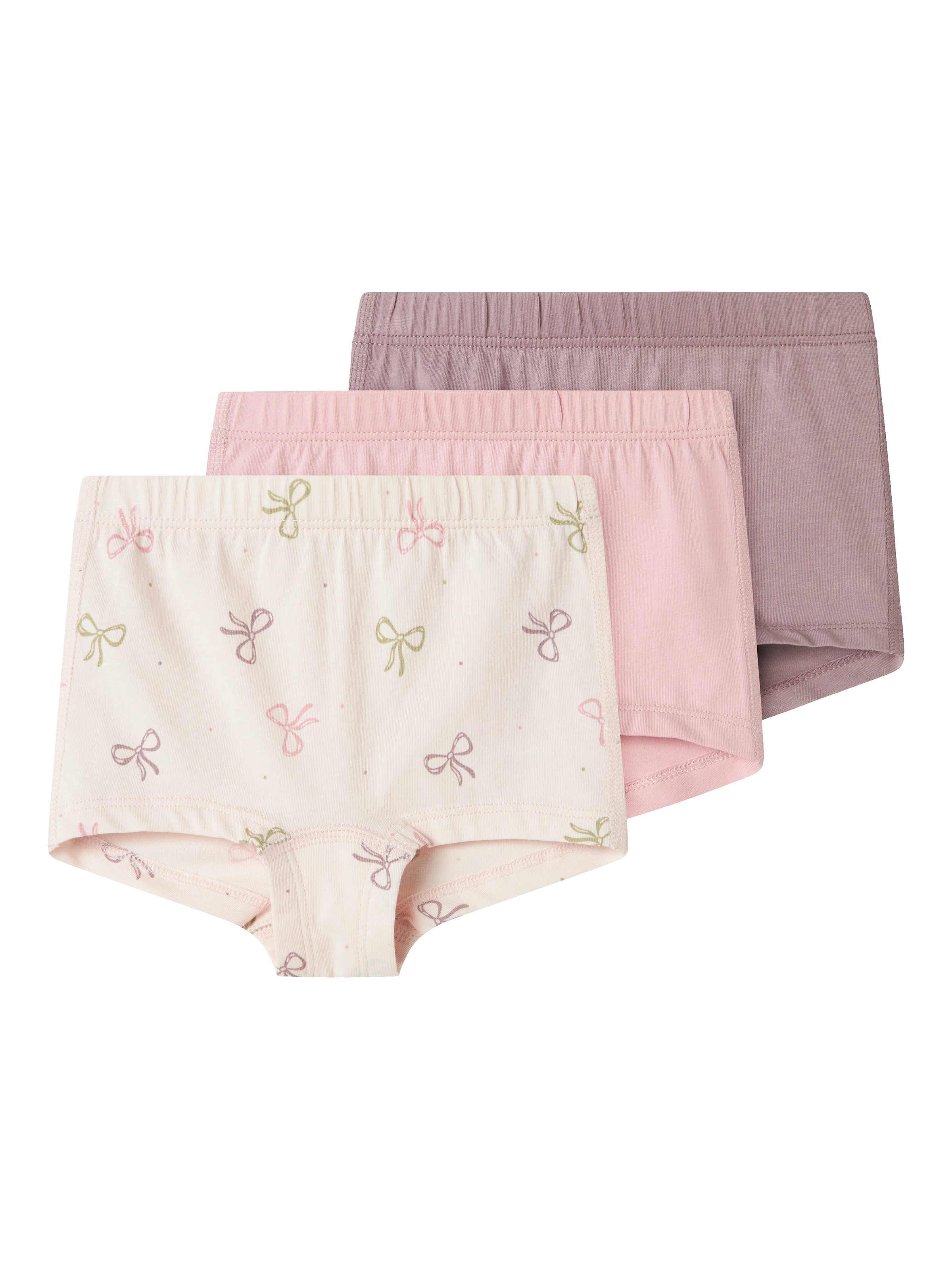 Boxershorts »NMFTIGHTS 3P BARELY PINK BOW NOOS«, (Packung, 3 St.)