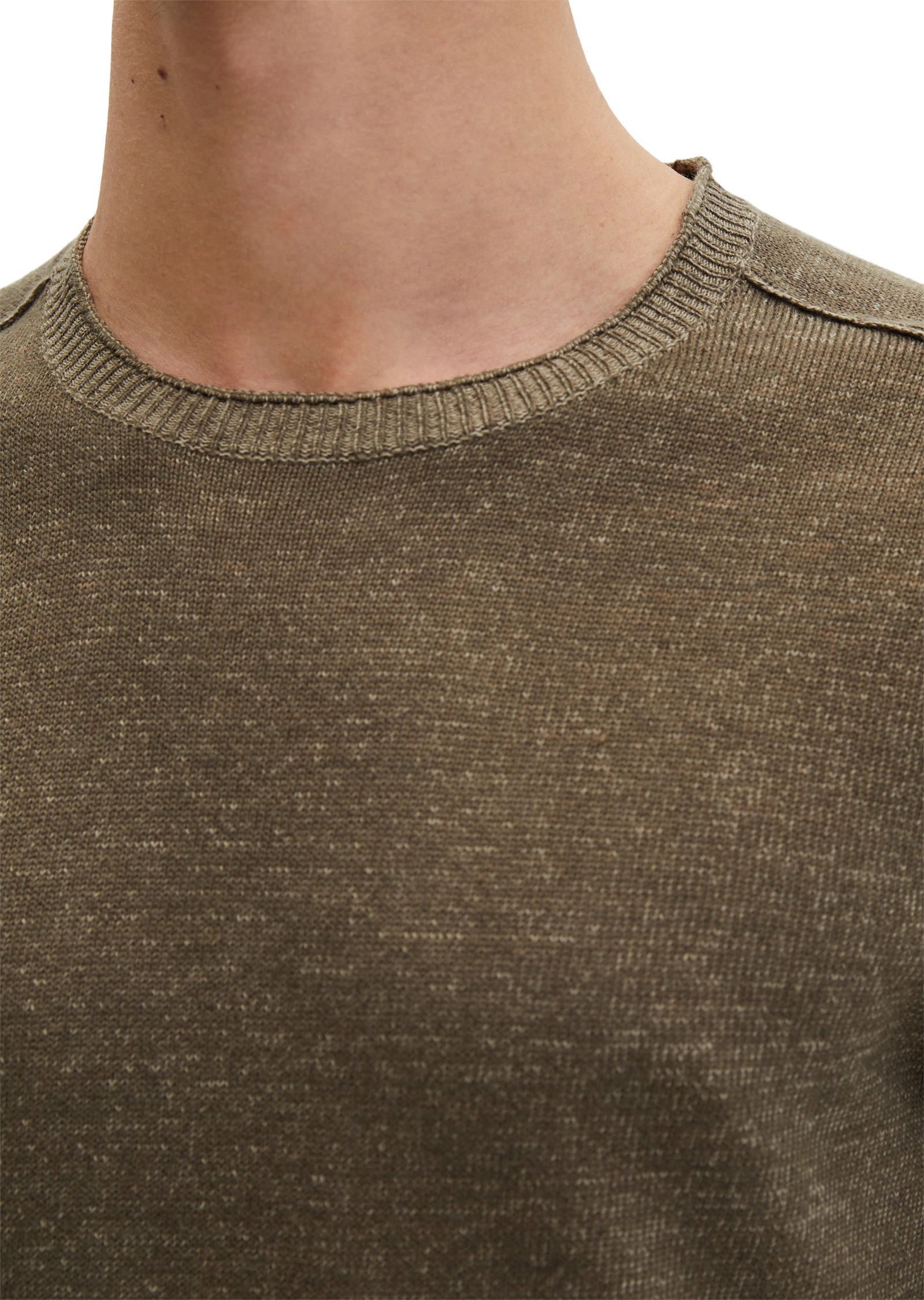 Marc O'Polo Rundhalspullover »aus Bio-Baumwolle und Leinen«